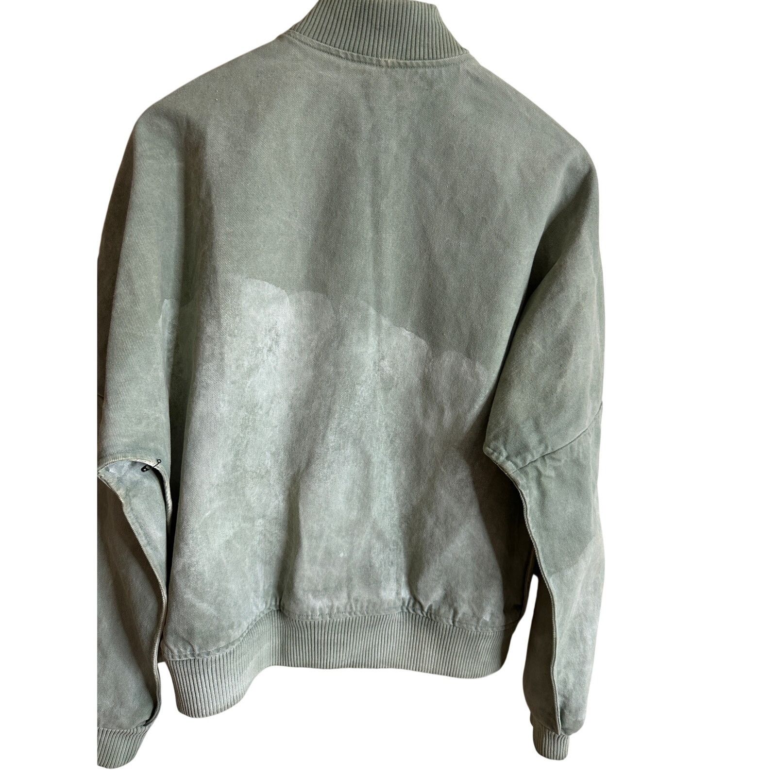 Simon Miller Simon Miller Stone Washed Sage Green Bomber Denim Jacket Size US M / EU 48-50 / 2 - 3 Thumbnail