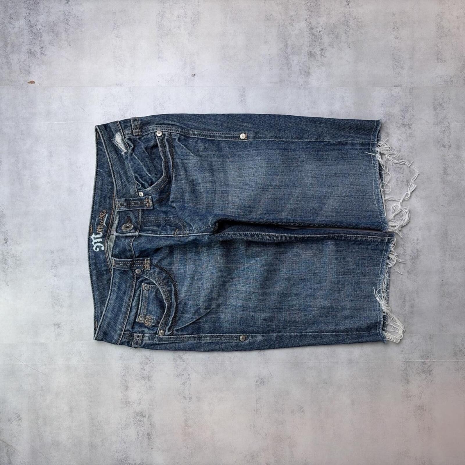 Other Y2K Miss Me Grunge Gothic Capri Denim Jorts Size 42" / US 20 - 4 Thumbnail