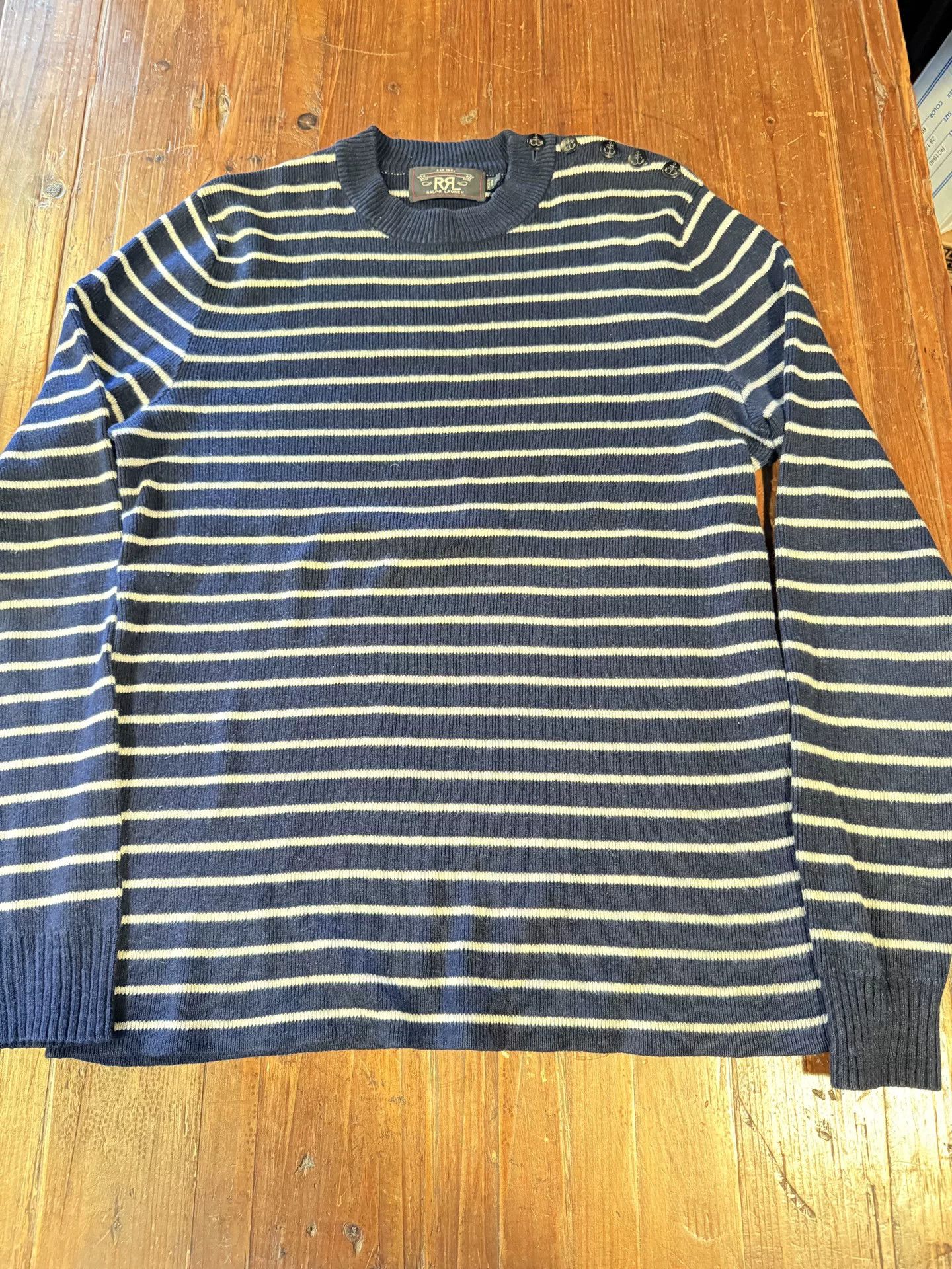 RRL Ralph Lauren RRL Ralph Lauren Men's Striped Sweater S Size US S / EU 44-46 / 1 - 1 Thumbnail