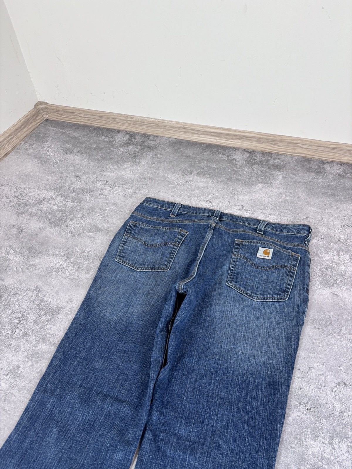 Carhartt Vintage Carhartt Faded Blue Boot Cut Flared Denim Jeans Size US 36 / EU 52 - 6 Thumbnail