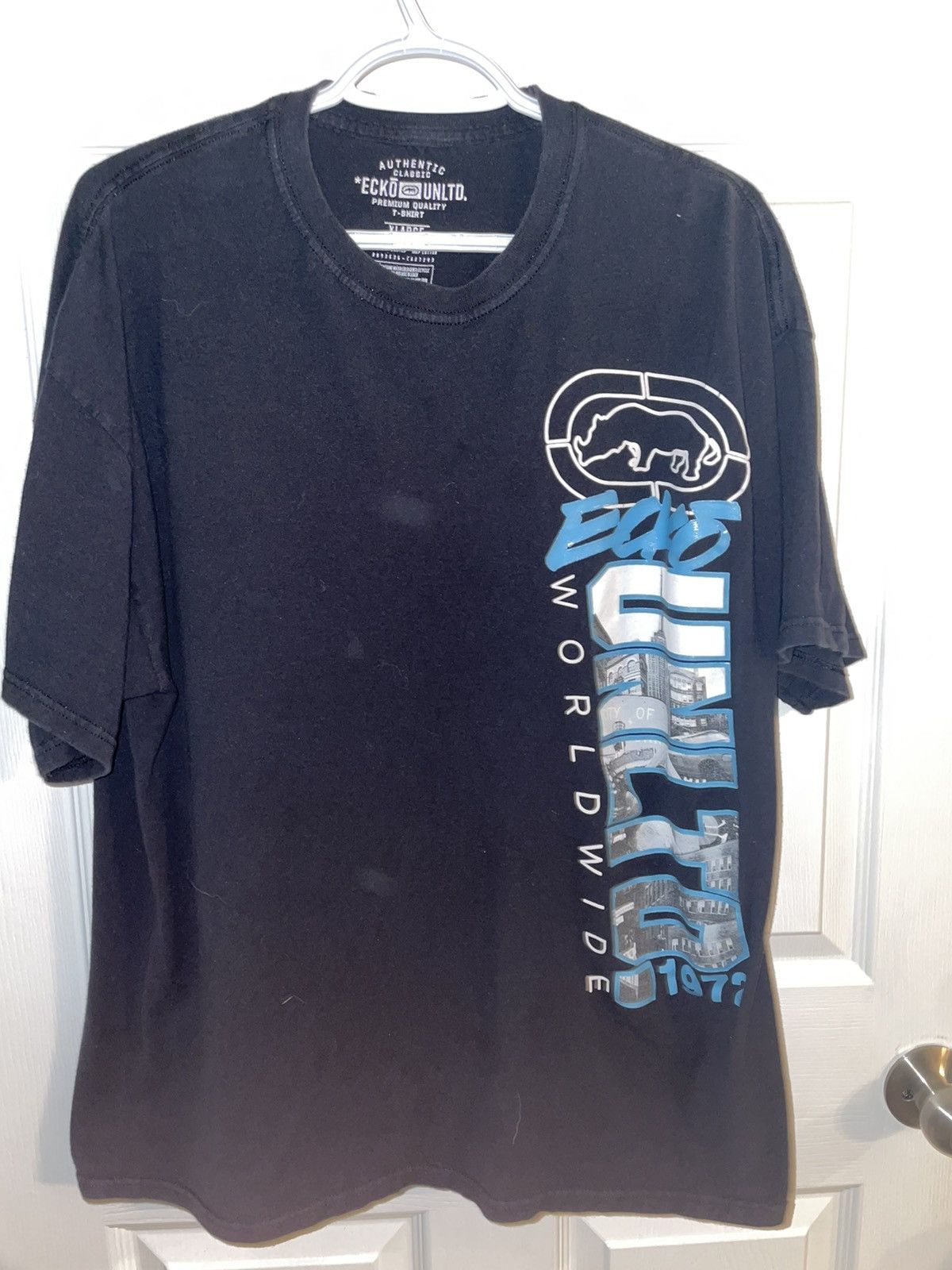 Ecko Unltd. Black Blue Ecko Untitled Tee Size US XL / EU 56 / 4 - 2 Thumbnail