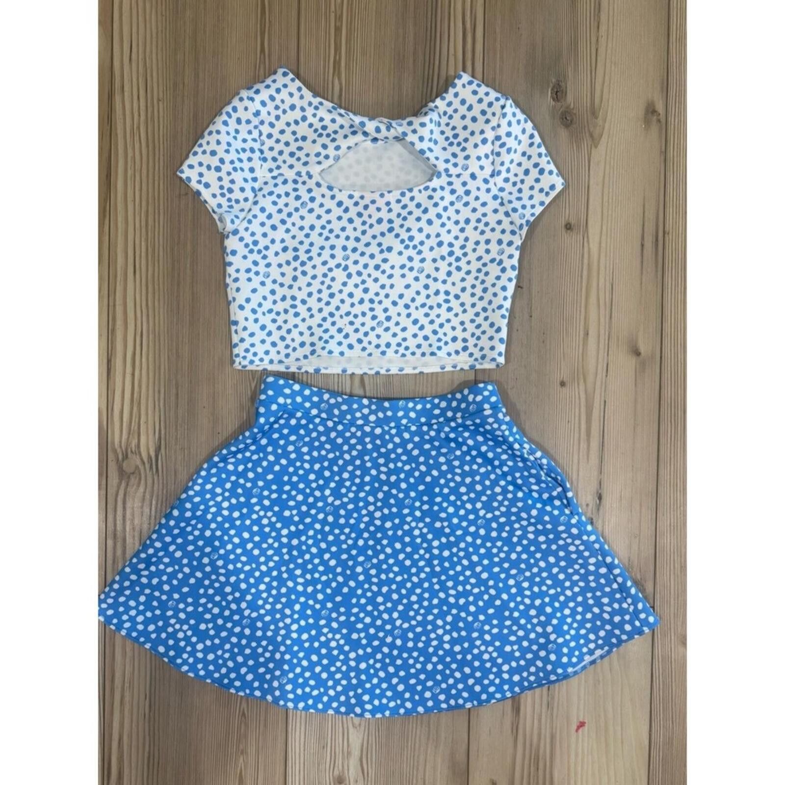 Other Lilly Pulitzer Blue and White Polka Dot Skirt Size ONE SIZE - 4 Thumbnail