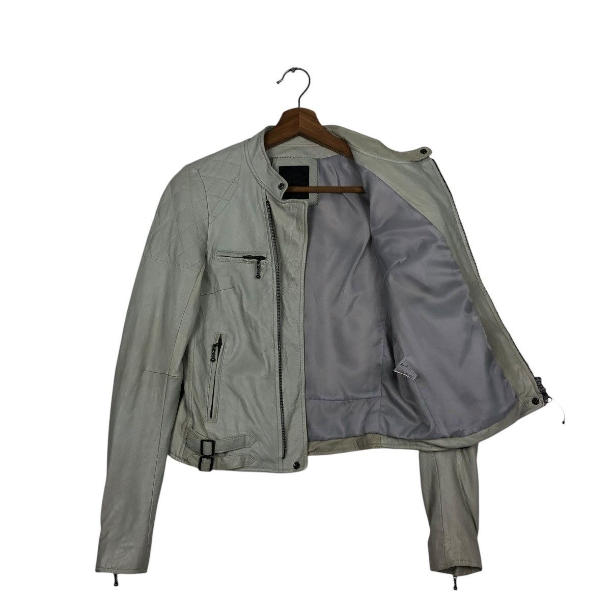 Japanese Brand 🔥CROPPED BIKER SOFT LEATHER JACKET MOUSSY ISSEY MIYAKE Size US S / EU 44-46 / 1 - 11 Thumbnail