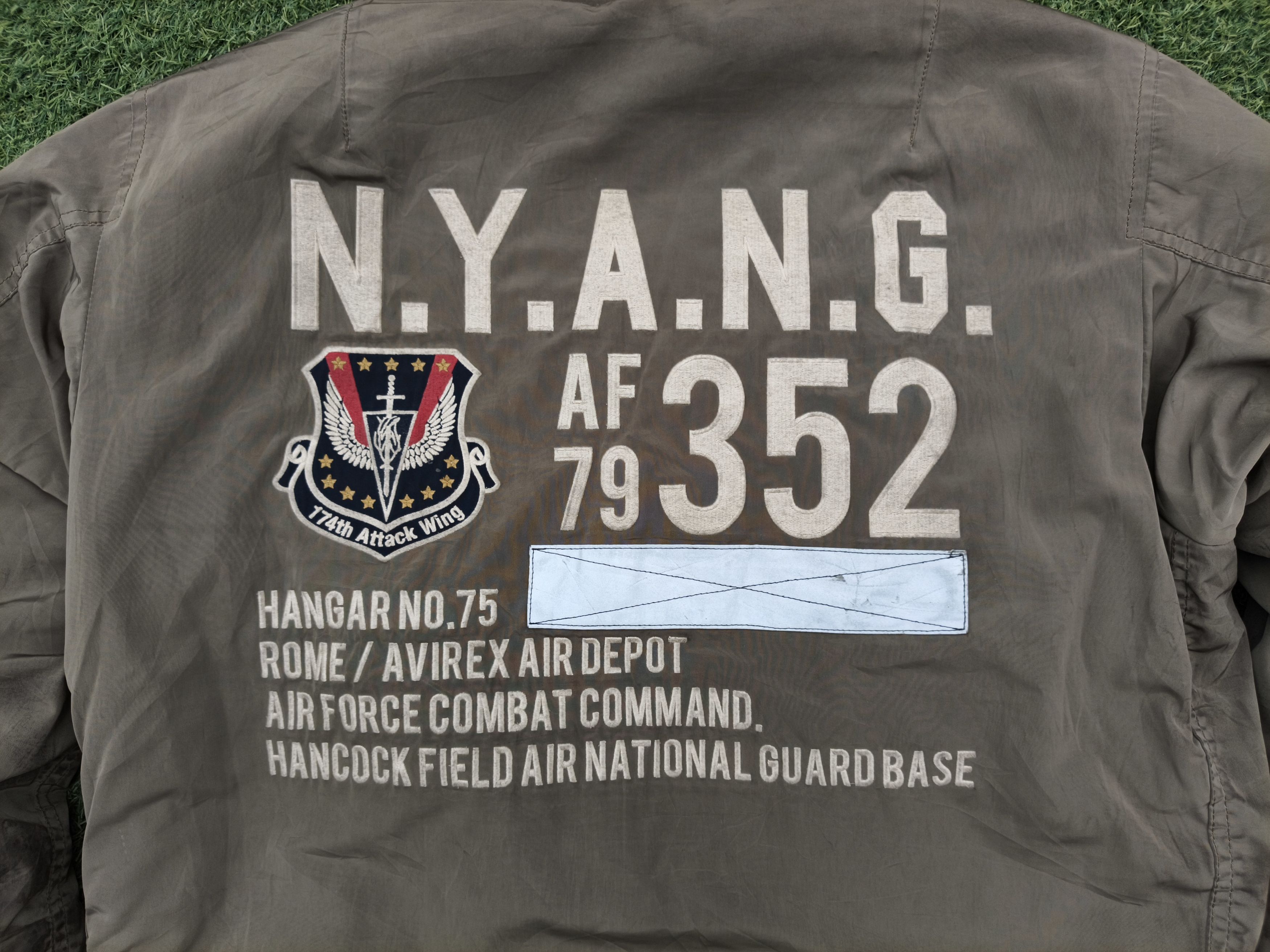 Avirex Avirex NYANG US Air Force Distressed Bomber Jacket Size US XXL / EU 58 / 5 - 19 Thumbnail