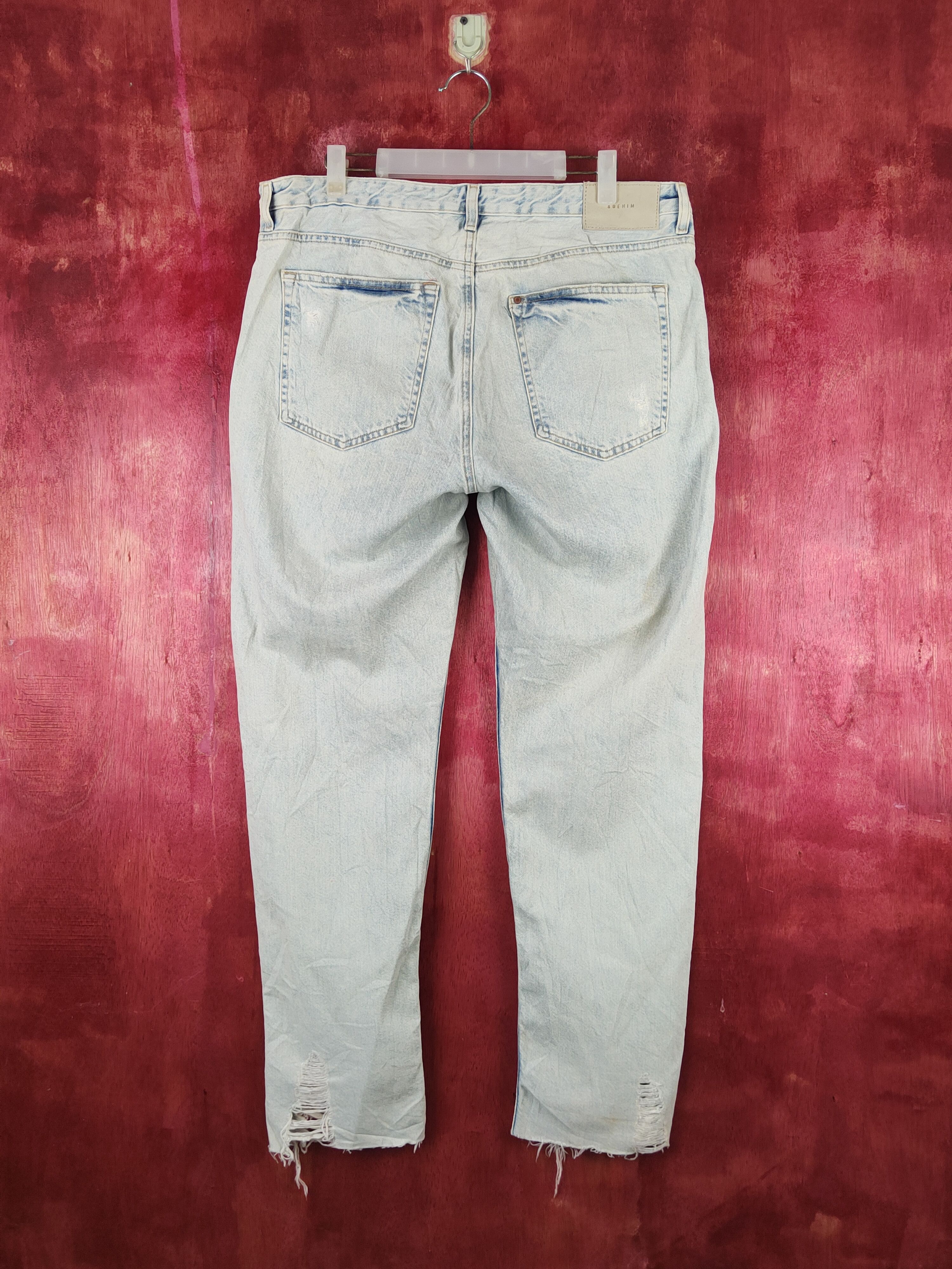 Japanese Brand & Denim Blue Faded Distressed Ripped Jeans #S2357 Size US 33 - 7 Thumbnail