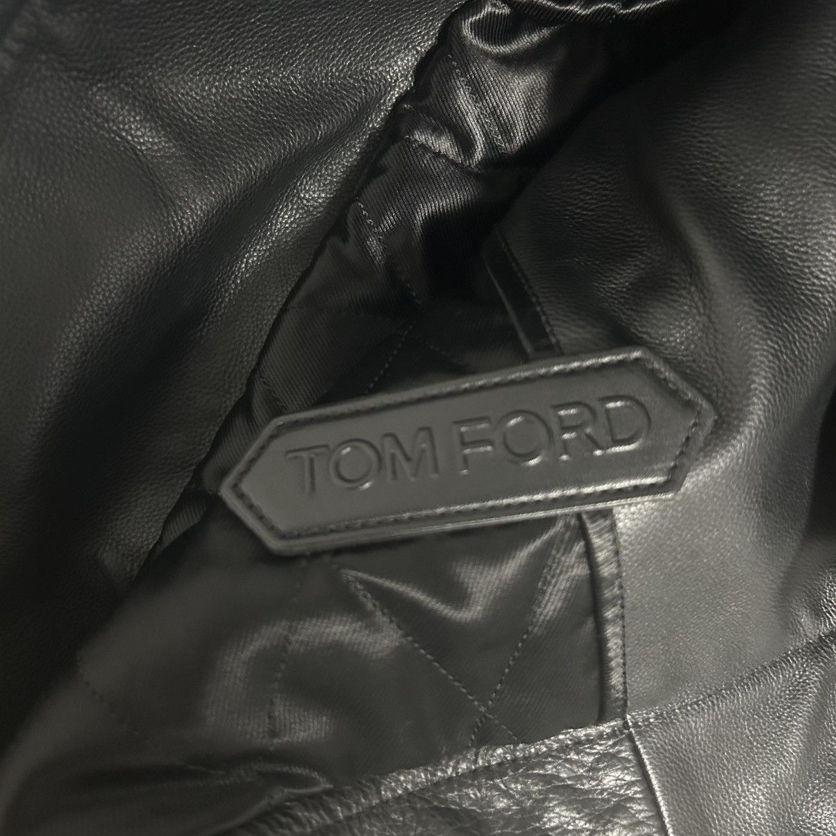 Tom Ford New Tom Ford Black Leather Biker Jacket Mens Size 38US/48IT Size US M / EU 48-50 / 2 - 7 Thumbnail