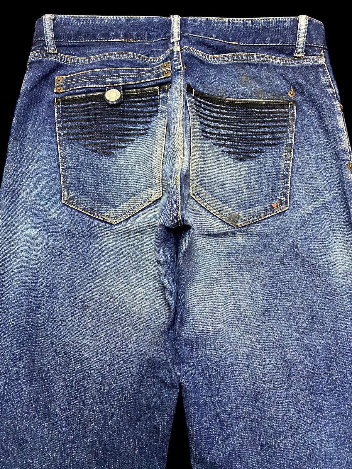 14th Addiction Style Japanese Brand Four Notes Flare Distressed Jeans Size US 31 - 4 Thumbnail