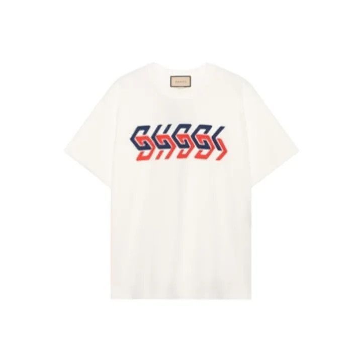 Gucci Gucci Gucci Mirror Logo Print Cotton T-Shirt -2506 Size US M / EU 48-50 / 2 - 1 Thumbnail
