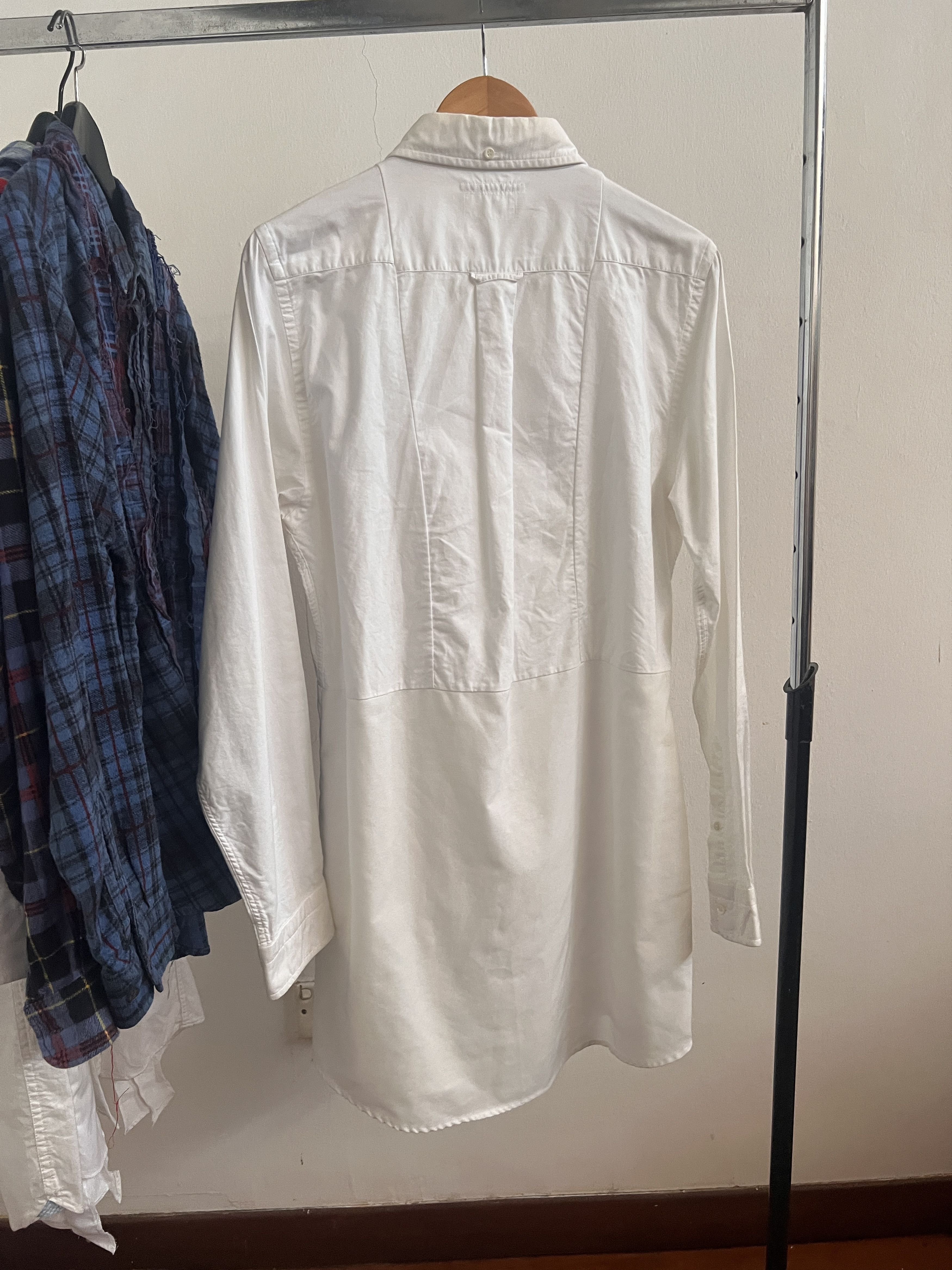 Needles × Nepenthes Rebuild by Needles 7 Cut Oxford White Frill Long Dress Shirt Size US L / EU 52-54 / 3 - 2 Thumbnail