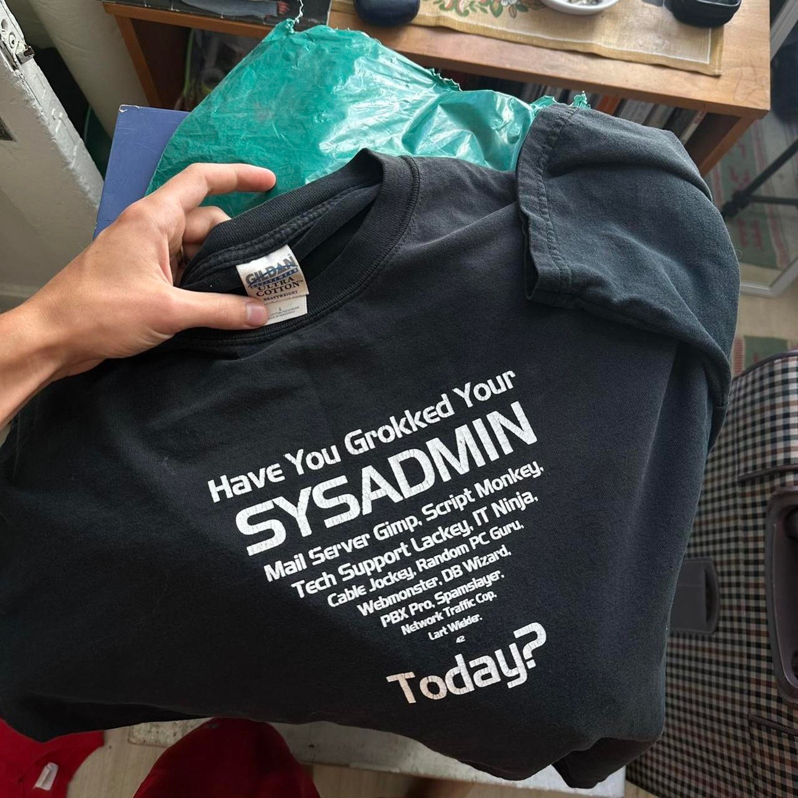 Vintage Vintage 00s Sysadmin IT Nerd Computer Geek Graphic Tee Size US L / EU 52-54 / 3 - 5 Thumbnail