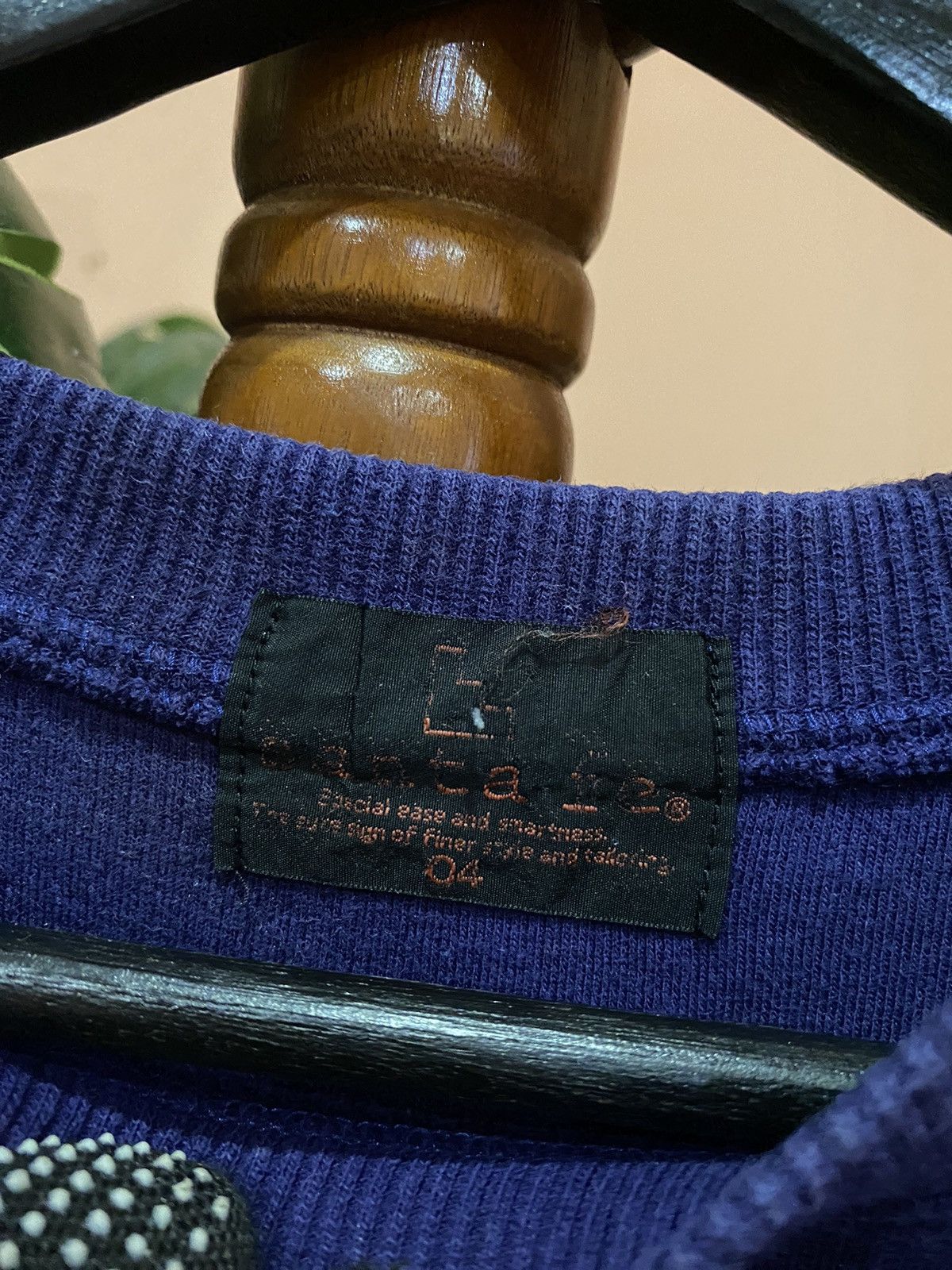 Vintage Vintage Santafe 90s Sweatshirt – Navy & White Oversized Size US L / EU 52-54 / 3 - 5 Thumbnail