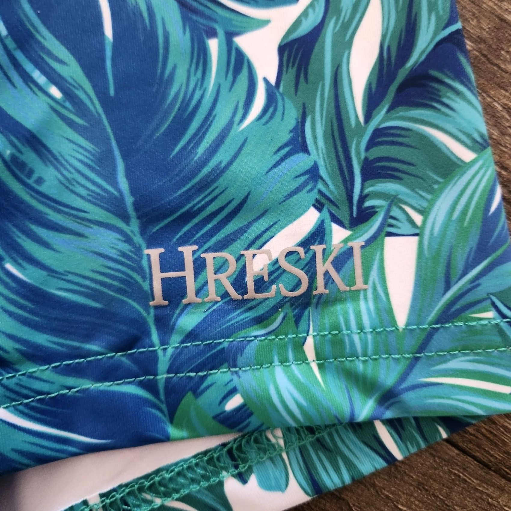 Vintage Hreski Polo Shirt Mens Large Blue Floral Palm AOP Golf Performance Size US L / EU 52-54 / 3 - 7 Thumbnail