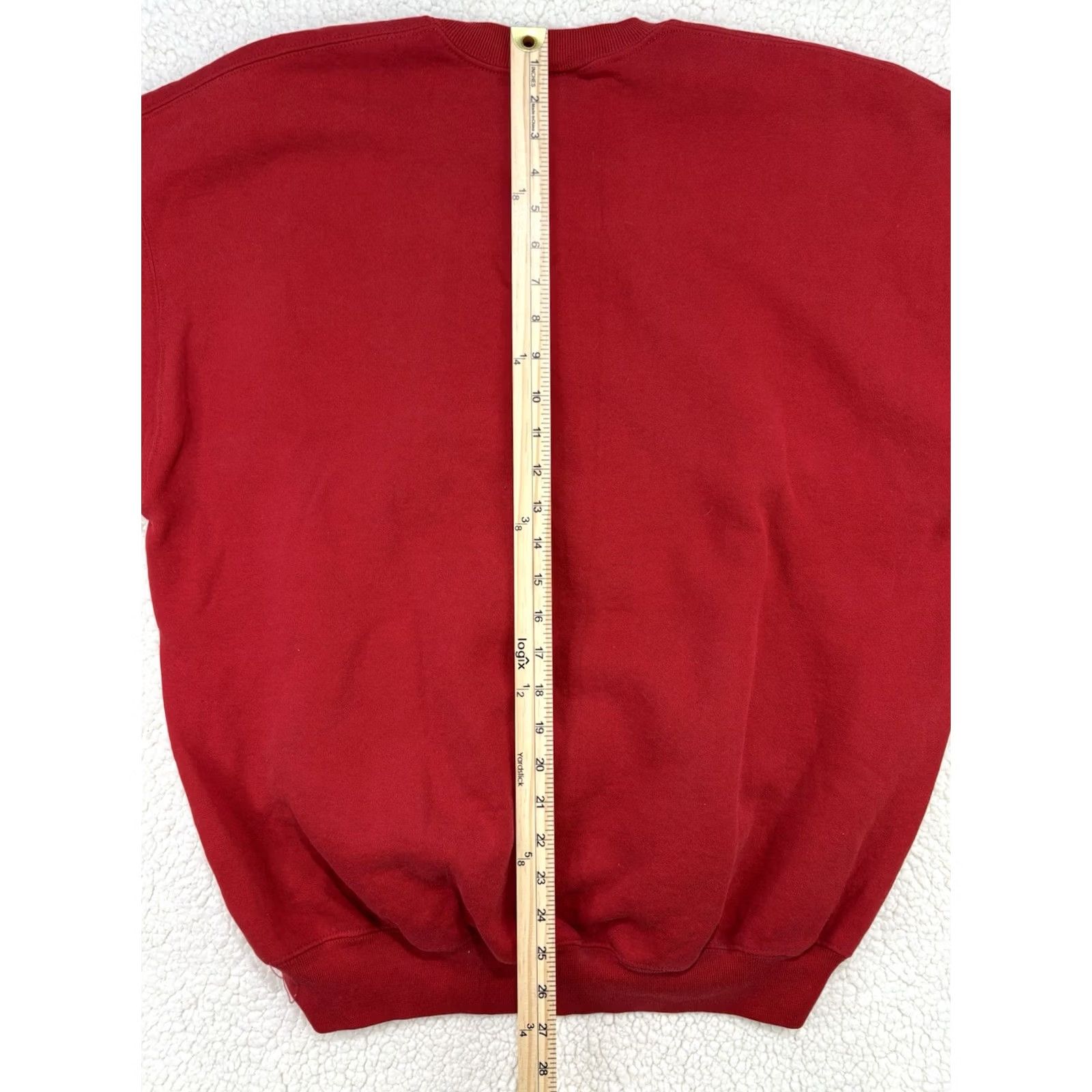 Jerzees VINTAGE Jerzees Sweatshirt 2XL Noahs Ark Embroidered Red Unisex Adults Crew Neck Heavyweight Graphic Print USA 90s 80s Bible Jesus God PullOver冬 Size US XXL / EU 58 / 5 - 8 Thumbnail