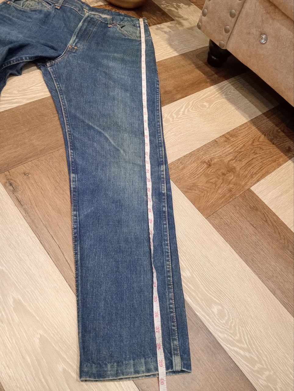 Levi's Vintage Clothing VINTAGE LEVI'S CAPITAL E ORANGE TAG BLUE DENIM PANTS Size US 31 - 14 Thumbnail