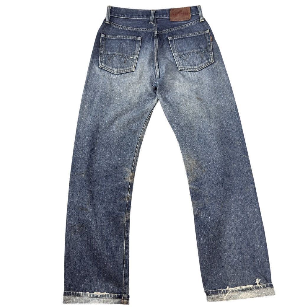 Kapital 🇯🇵 Vintage 90s Selvedge Edwin 505xx Distressed Denim Size US 28 / EU 44 - 2 Thumbnail