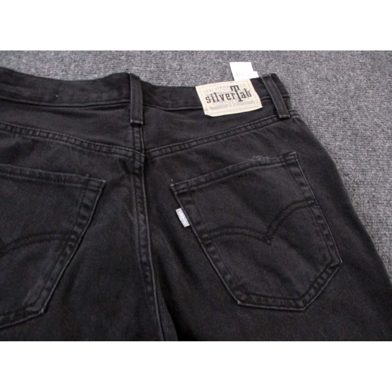 Levi's Levis Jeans Womens 26 Black Distressed Silver Tab 94 Baggy Wide Leg Y2K Skater Jeans Women Straight 505 Vintage Regular Black Womens Size 30" / US 8 / IT 44 - 2 Thumbnail