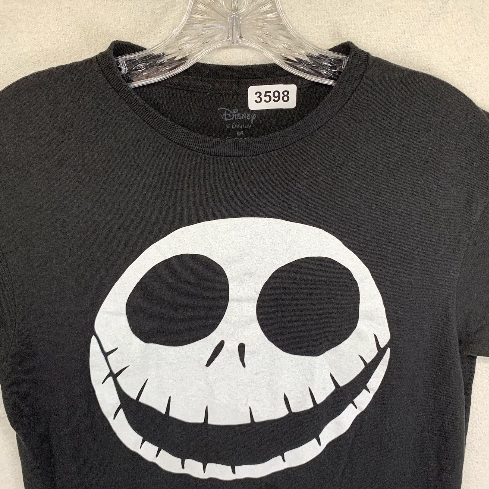 Disney Disney Jack Skellington Shirt Men's Small Black Short Sleeve Graphic Tee Y2K Halloween Size US S / EU 44-46 / 1 - 4 Thumbnail