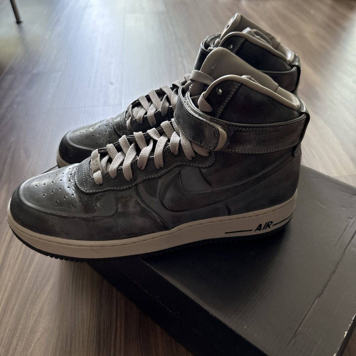 Nike × Supreme Nike Air Force 1 High VT Supreme Black 2011 – Size 10.5 Size US 10.5 / EU 43-44 - 5 Thumbnail