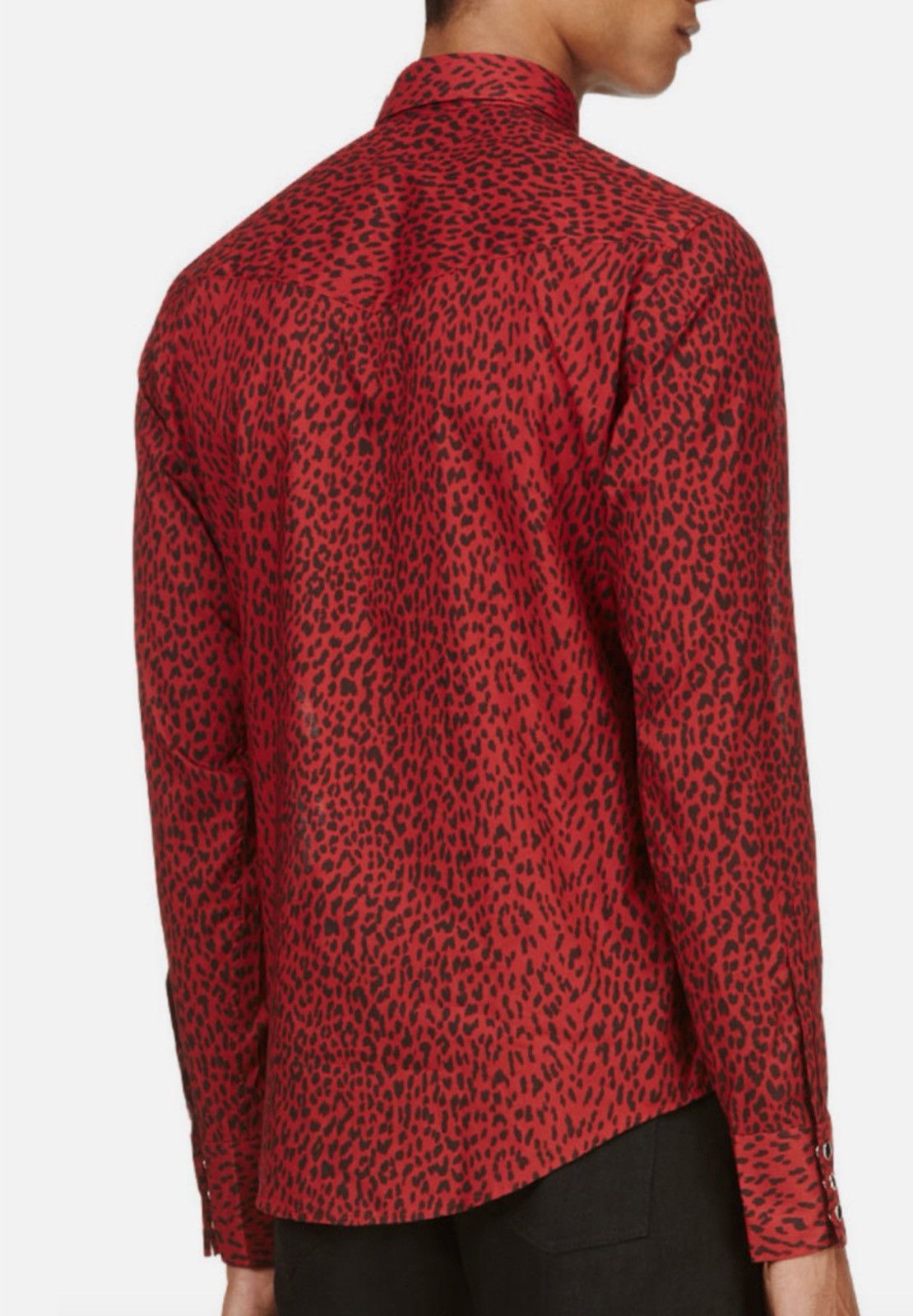 Saint Laurent Paris Leopard print western shirt collar size40 Size US M / EU 48-50 / 2 - 1 Thumbnail