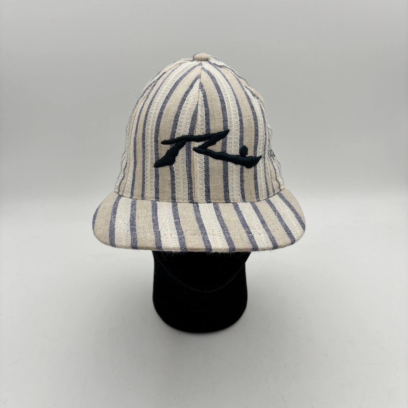 Rusty × Vintage VTG Rusty Embroidered Striped Strapback Hat Surf Skater Size ONE SIZE - 2 Thumbnail