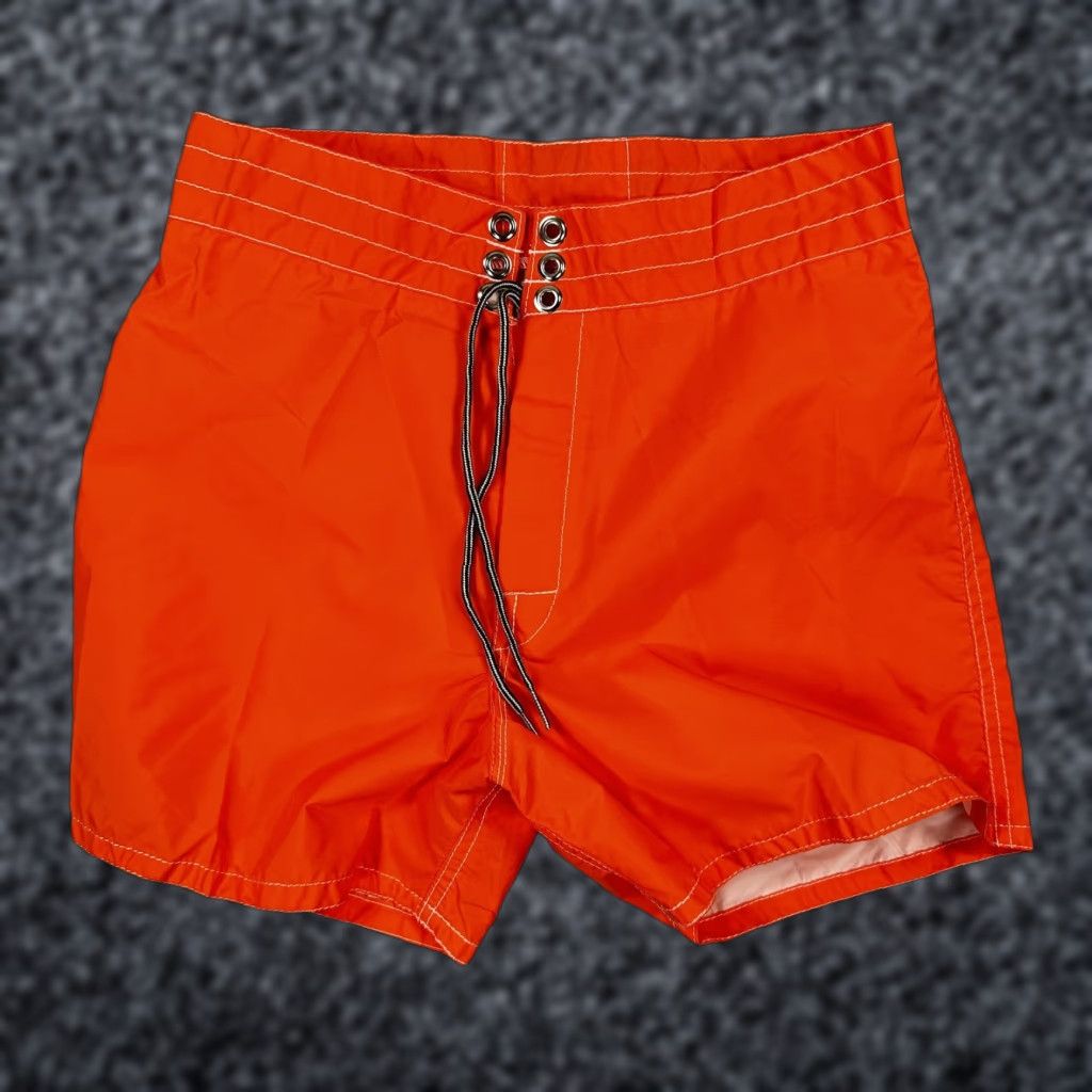 Vintage Birdwell Beach Britches Shorts Mens 29 Orange Boardshorts Swim Trunks Surf New Size US 35 - 1 Thumbnail