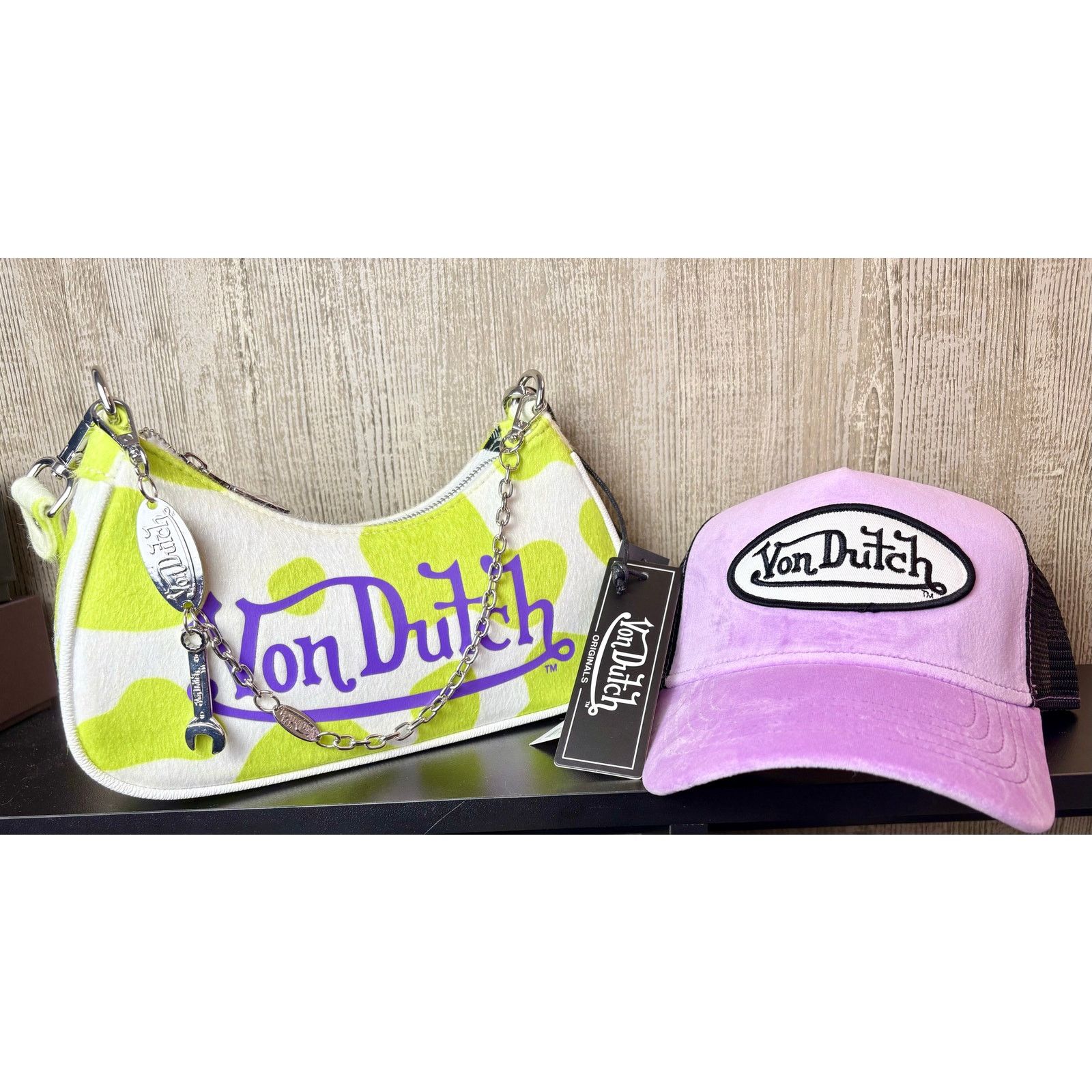 Von Dutch Von Dutch NWT Cow Print Purse & Trucker Hat Bundle! Size ONE SIZE - 1 Thumbnail