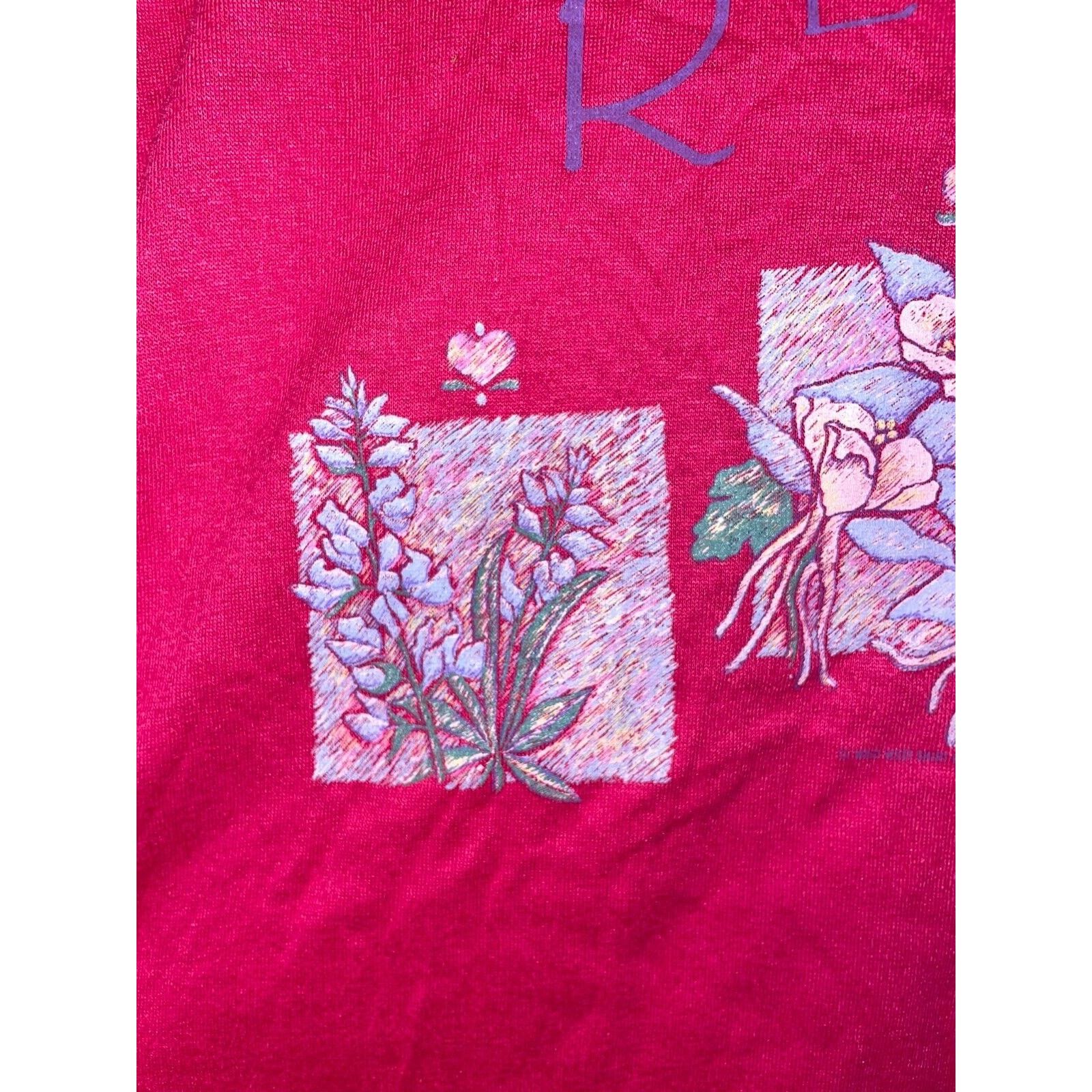 Jerzees Vintage Reno Shirt Tee Flower Graphic Pink Shirt VTG 1990s X Size US XL / EU 56 / 4 - 3 Thumbnail