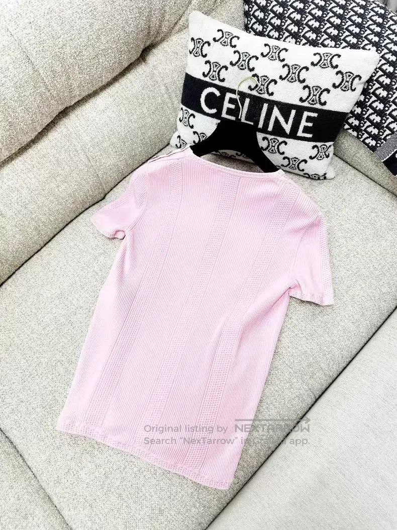 Chanel Chanel Round-neck knitted short sleeves Size XS / US 0-2 / IT 36-38 - 3 Thumbnail