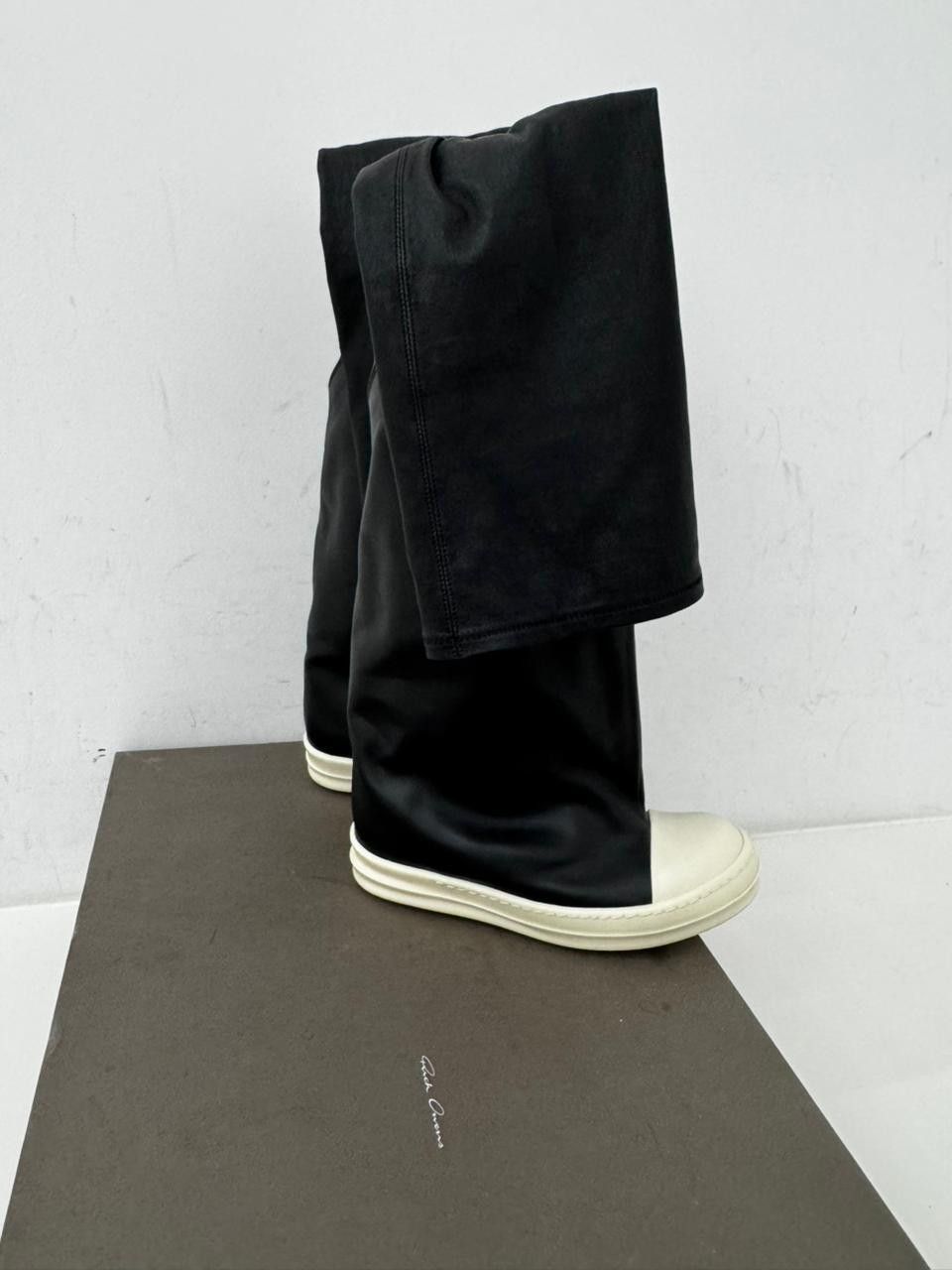 Rick Owens OBLIQUE THIGH HIGH SNEAKS Size US 7 / IT 37 - 1 Thumbnail