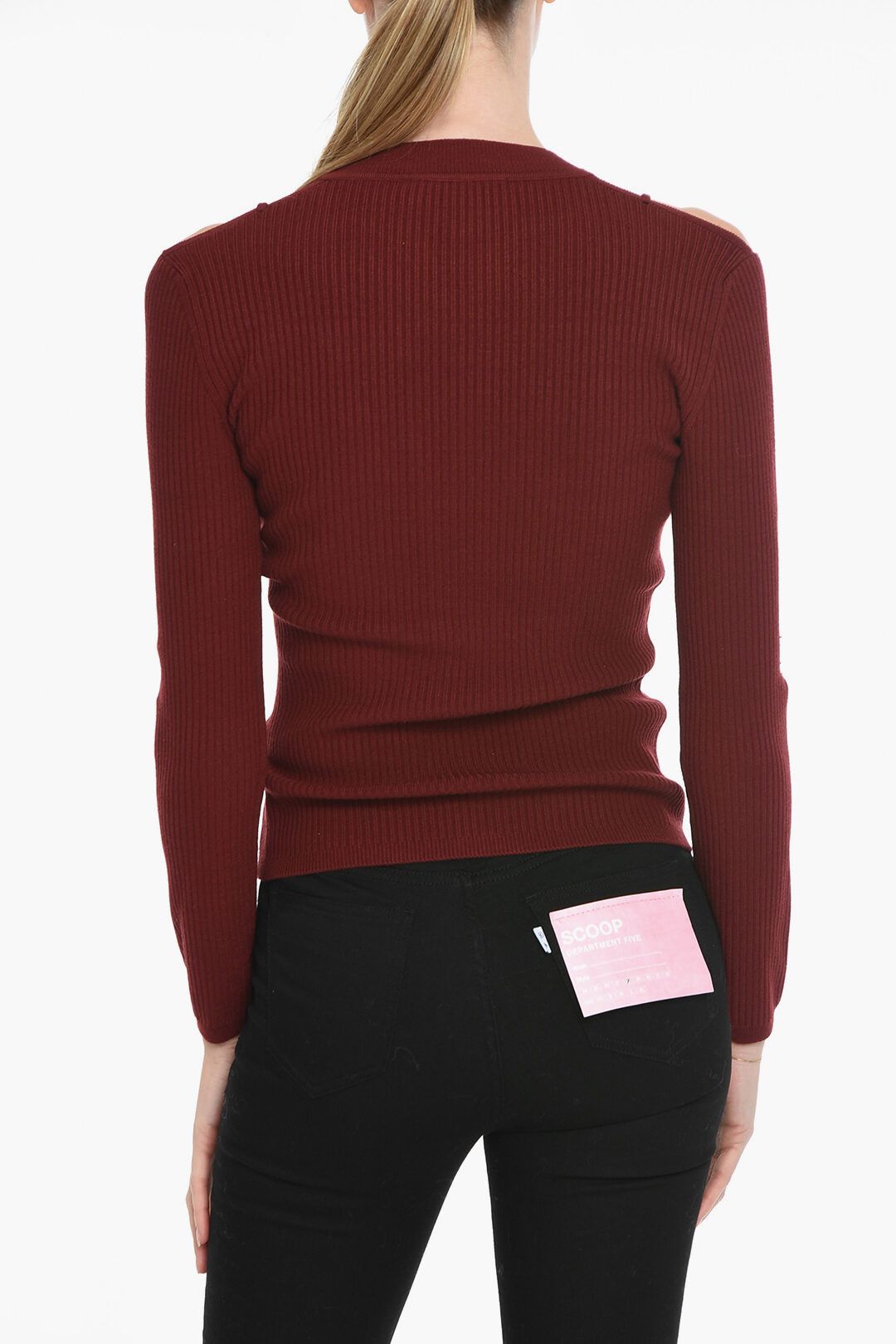 Philipp Plein og1mm0824 Ribbed Twine Sweater With Embroidered Logo Size S / US 4 / IT 40 - 2 Thumbnail
