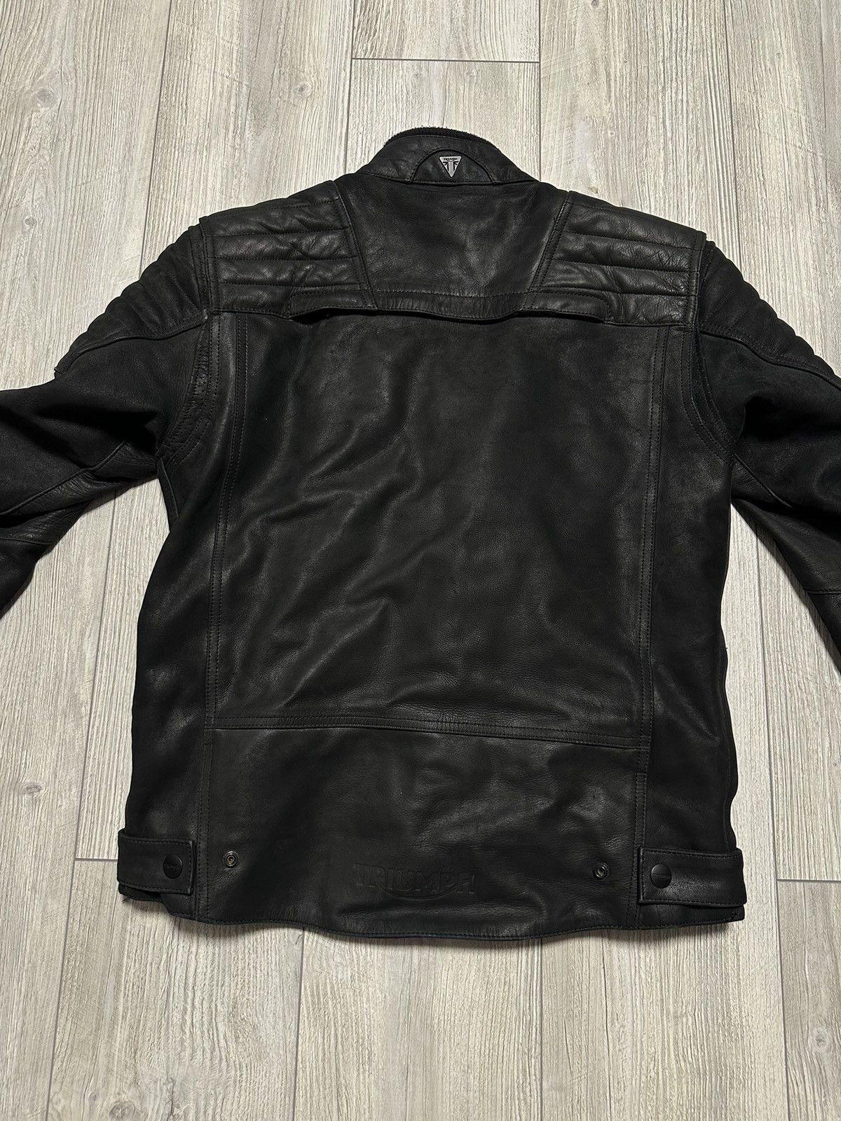 Leather Triumph Motorcycle Black Jacket Mens Leather Size US XL / EU 56 / 4 - 7 Thumbnail