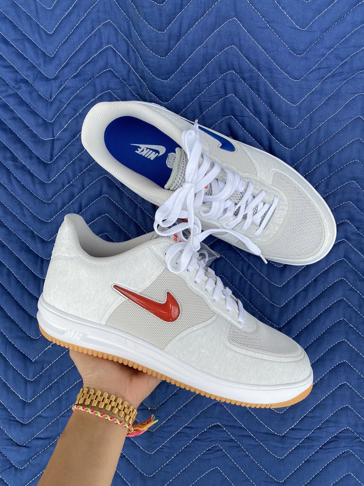 Clot Air Force White Blue Red Nike Lunar Force Low CLOT Fuse #003