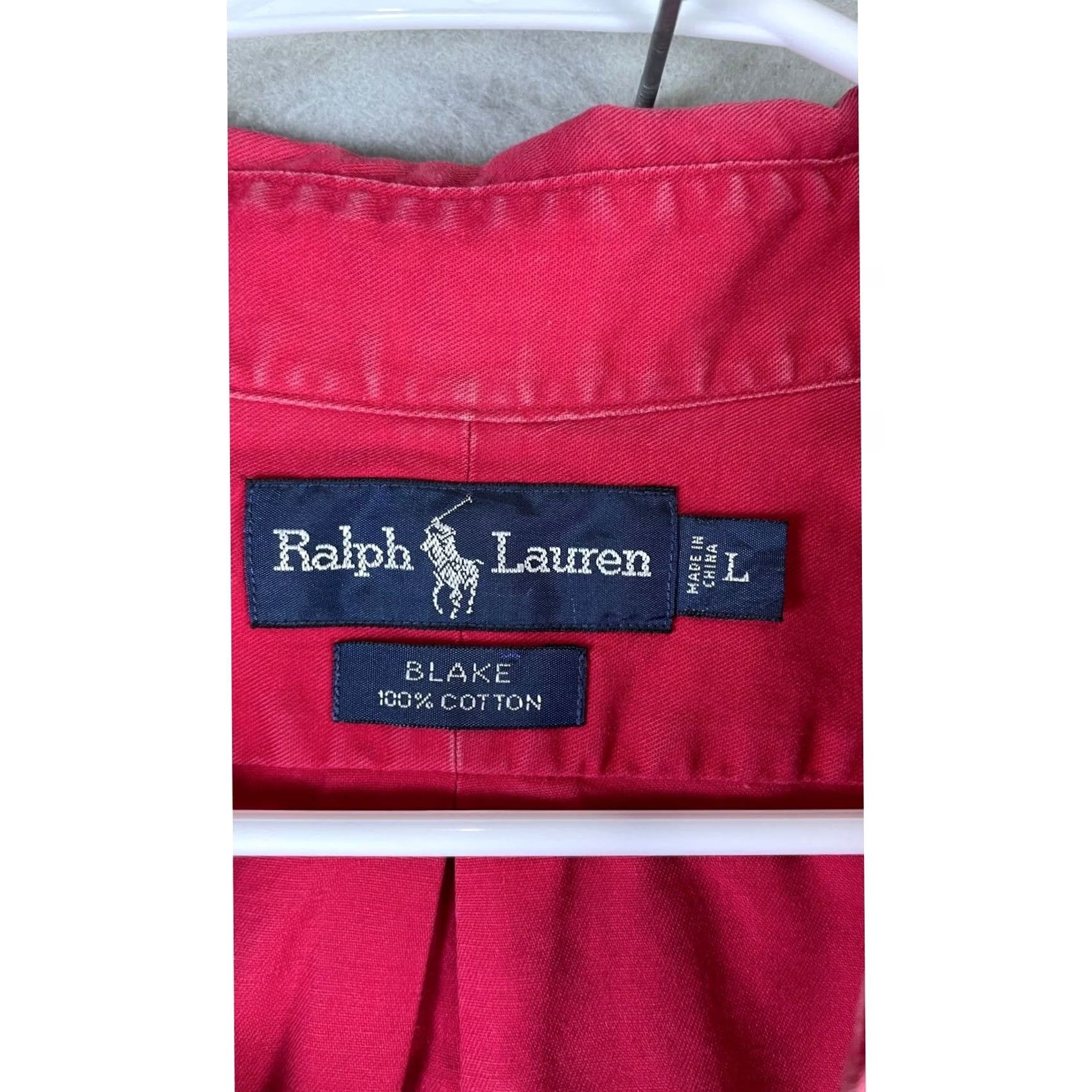Ralph Lauren Ralph Lauren Blake Shirt Mens L Red Short Sleeve Cotton Button Down Classic Casual Size US L / EU 52-54 / 3 - 6 Thumbnail