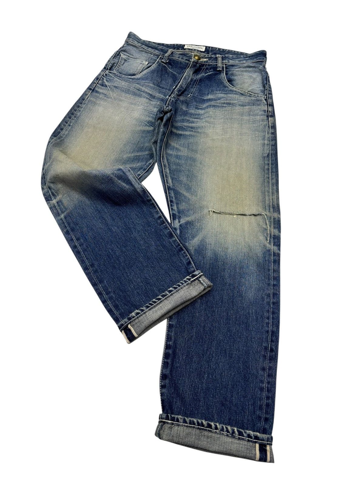 Kapital VANQUISH Japan Selvedge Distressed Denim Baggy Jeans Size US 32 / EU 48 - 2 Thumbnail