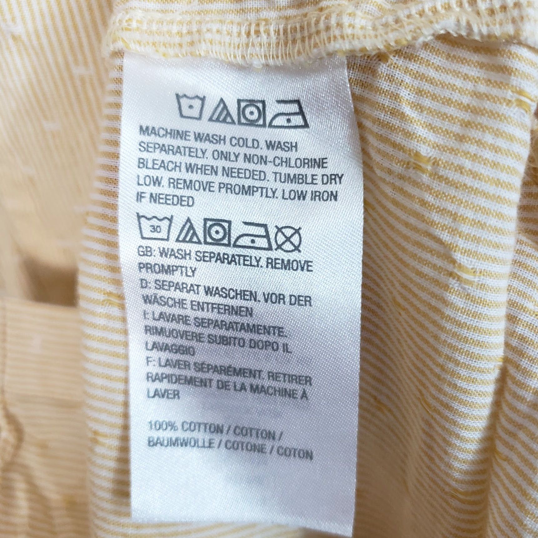 Vintage LOGO Lori Goldstein Womens Button Front Shirt XS Yellow Short Sleeve Cotton Shirt Women XS Yellow Cotton Button-Up Size XS / US 0-2 / IT 36-38 - 6 Thumbnail