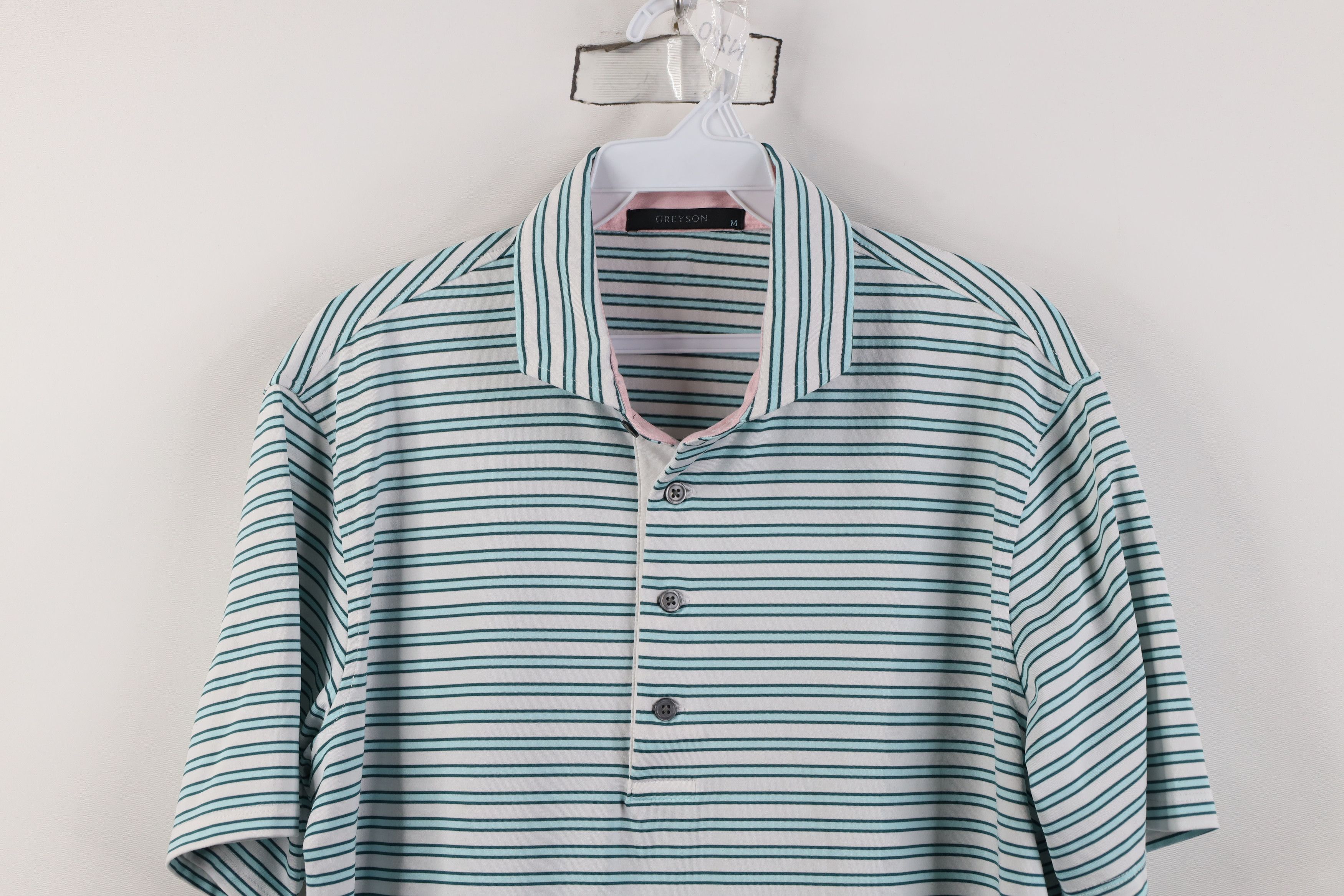 Grenson Greyson Clothiers Striped Color Block Knit Golf Polo Shirt Size US M / EU 48-50 / 2 - 2 Thumbnail