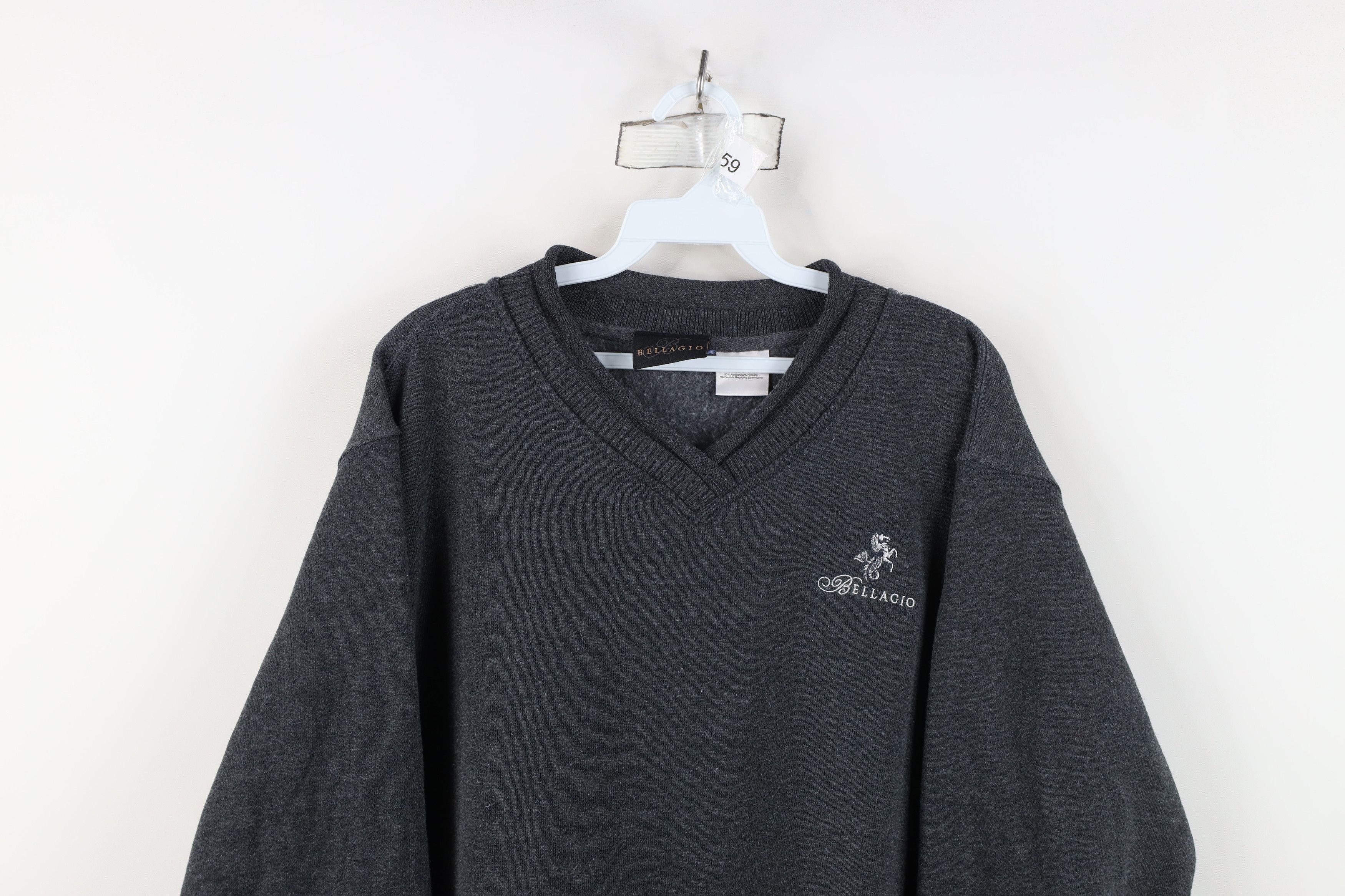Vintage Vintage 90s Bellagio Las Vegas Marled Sweatshirt Size L / US 10 / IT 46 - 2 Thumbnail