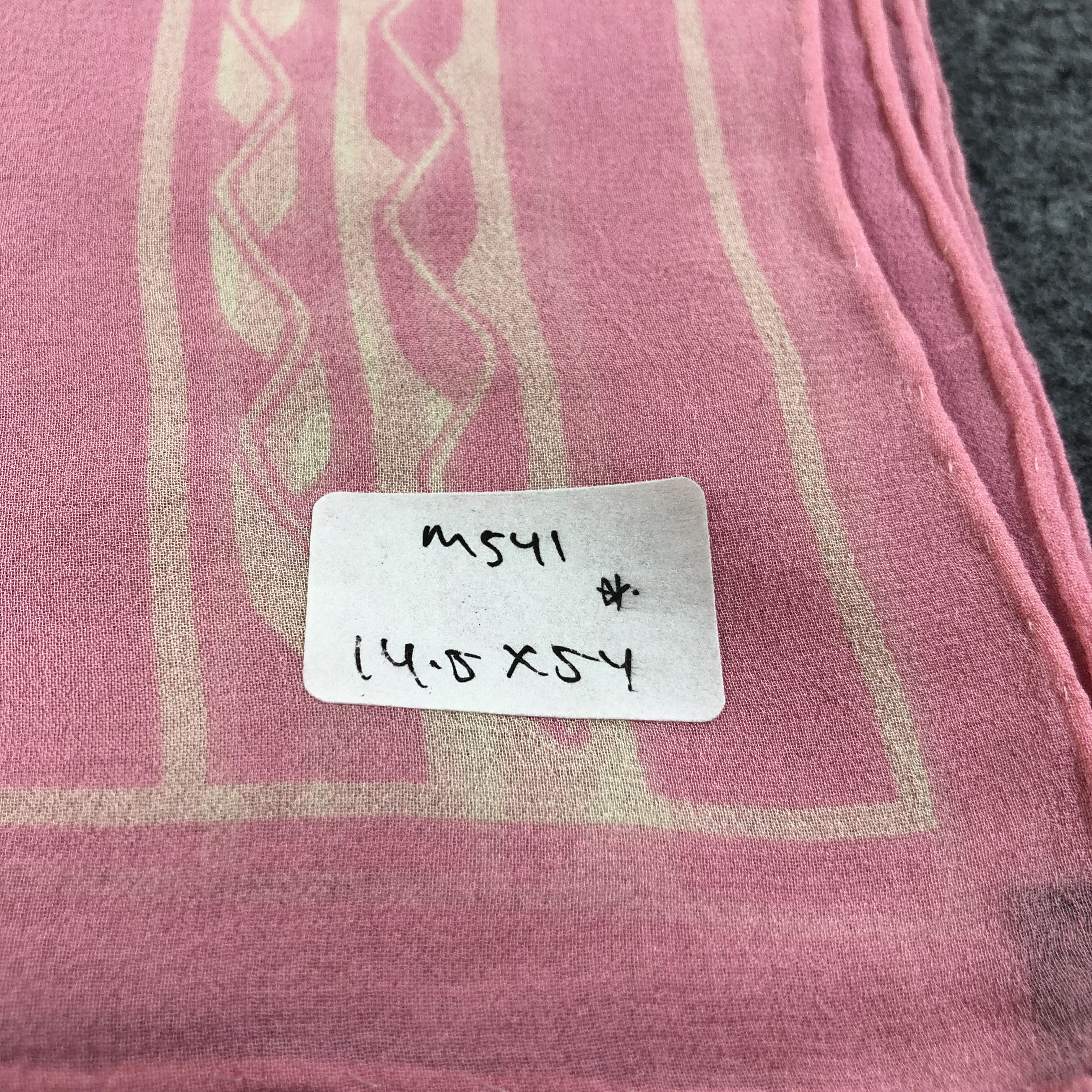 Vintage Pink Hand Rolled Silk Stole Silk Scarf M541 Size ONE SIZE - 6 Thumbnail