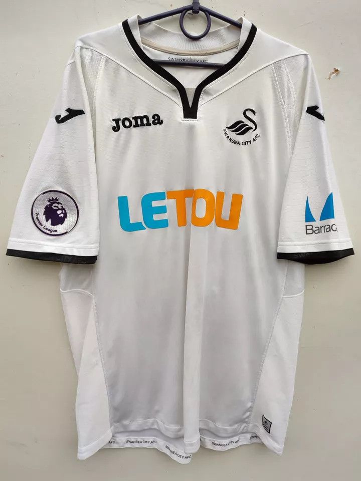 Vintage Swansea City Home FOOTBALL Kit SHIRT SOCCER JERSEY Size US XXL / EU 58 / 5 - 13 Thumbnail
