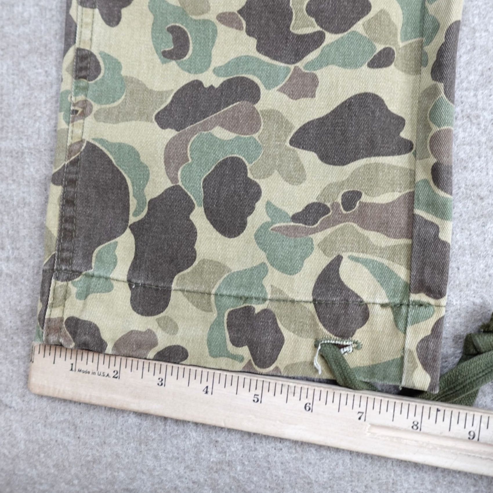 Vintage MNMI Mens Pants 30 x 30 Green Brown Chino Duck Camo Camouflage Cargo Pants Cargo Pocket 5-Pocket Canvas Cotton Regular Size 30 Mens Size US 30 / EU 46 - 6 Thumbnail