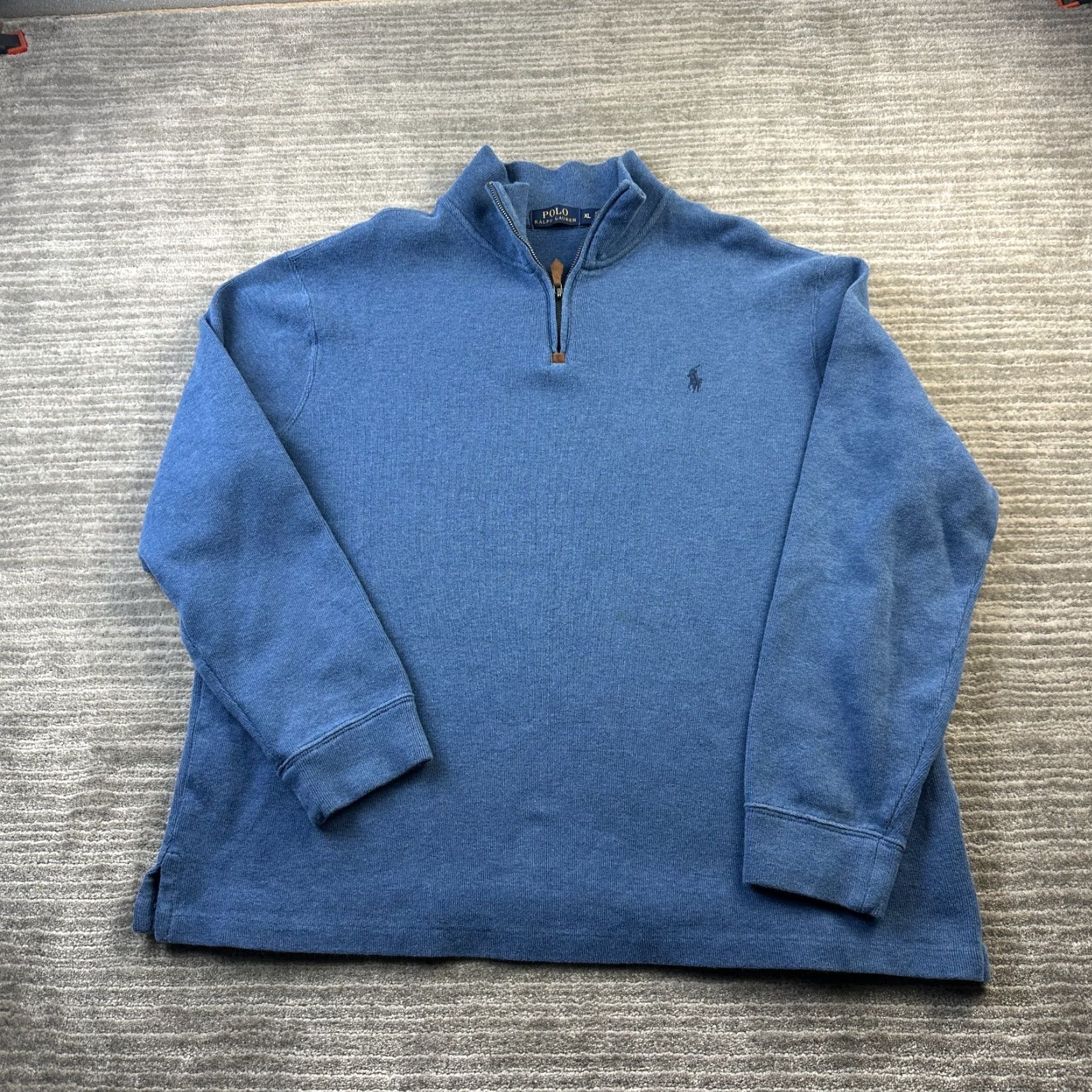 Polo Ralph Lauren Polo Ralph Lauren Sweater Mens XL Blue 1/4 Zip Pullover Knit Logo Classic Size US XL / EU 56 / 4 - 2 Thumbnail