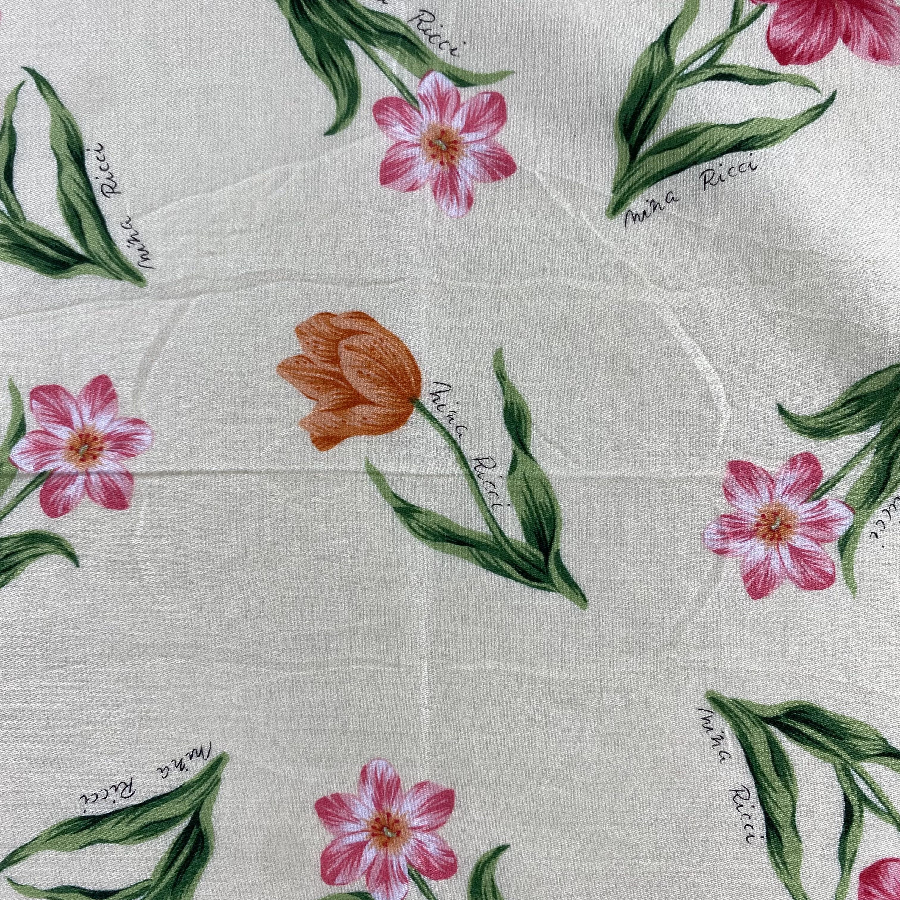 Nina Ricci × Vintage Nina Ricci Handkerchief / Neckerchief / Bandana-P788 Size ONE SIZE - 4 Thumbnail