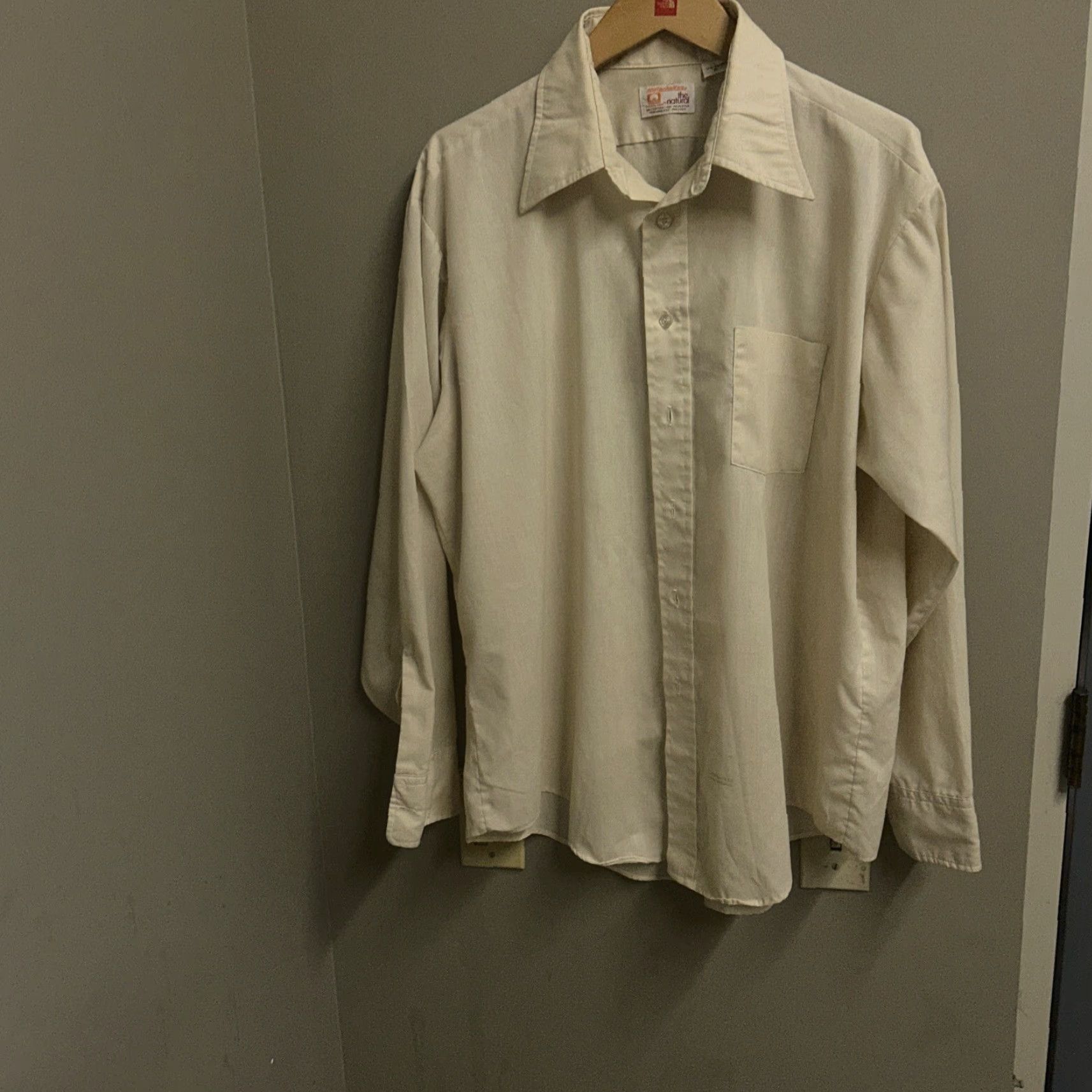 Vintage VINTAGE Manhattan Shirt 17.5 XL Classic Preppy Beige Dark Achedemia Men T-Shirt Mens Size US XXL / EU 58 / 5 - 3 Thumbnail