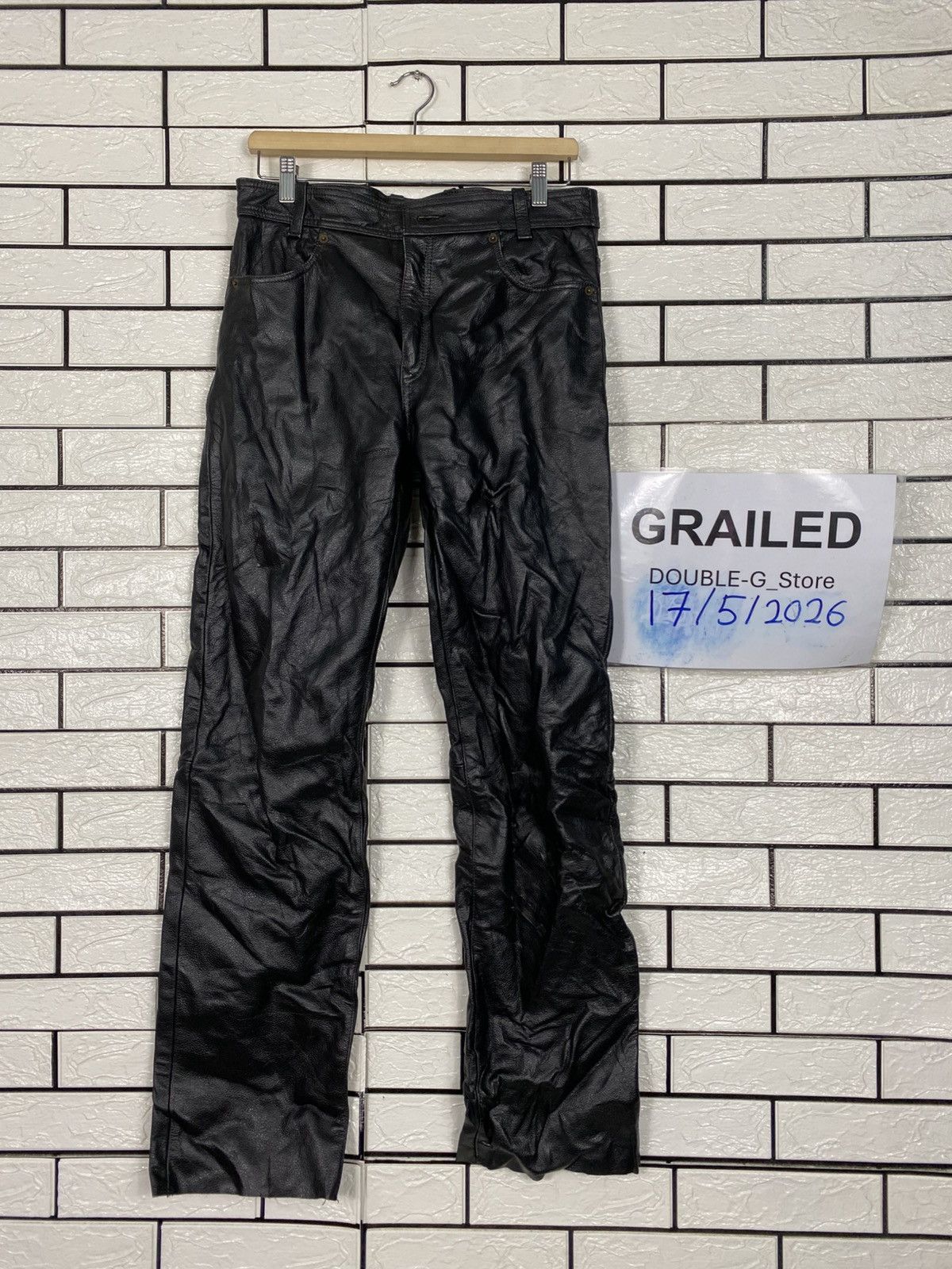 Japanese Brand Vintage Racing Genuine Leather Pants 501 Issey Miyake Size US 30 / EU 46 - 1 Thumbnail