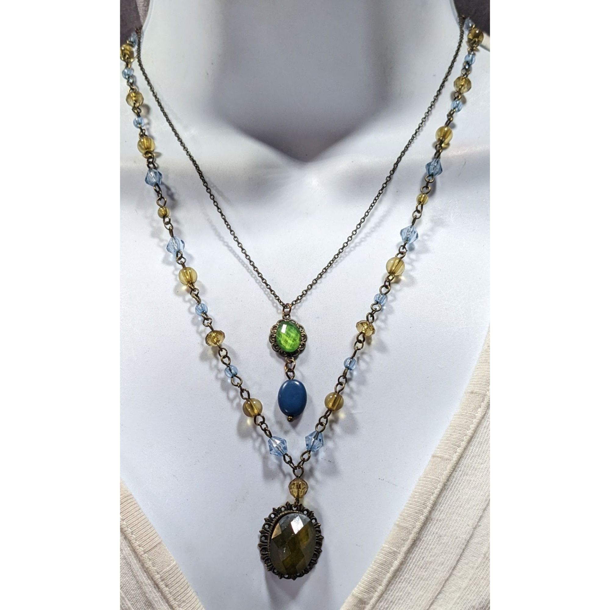Other Vintage Victorian Style Layered Beaded Necklace Size ONE SIZE - 5 Thumbnail