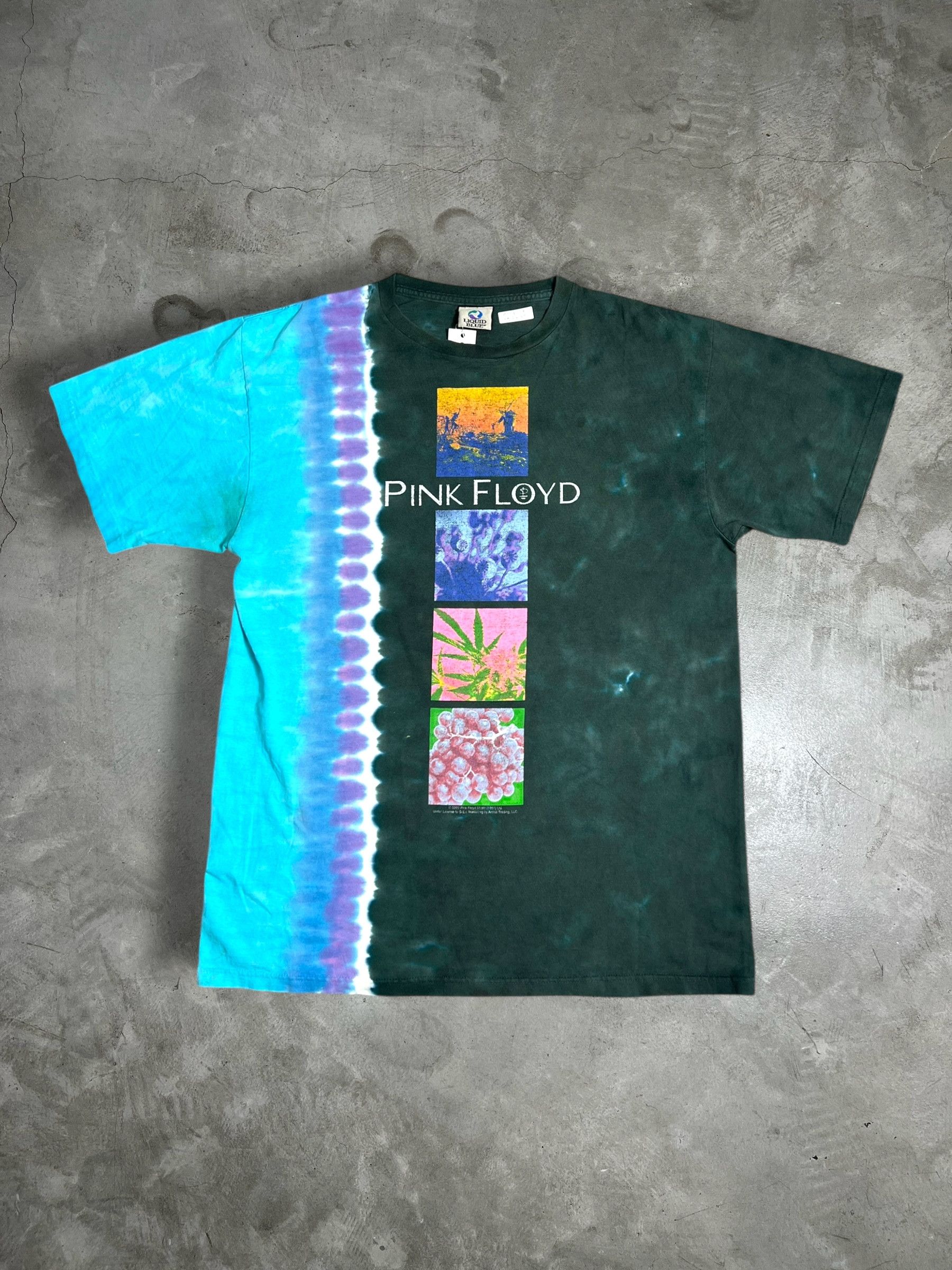 Vintage Pink Floyd Liquid Blue Tie Dye Band Tee GTME614