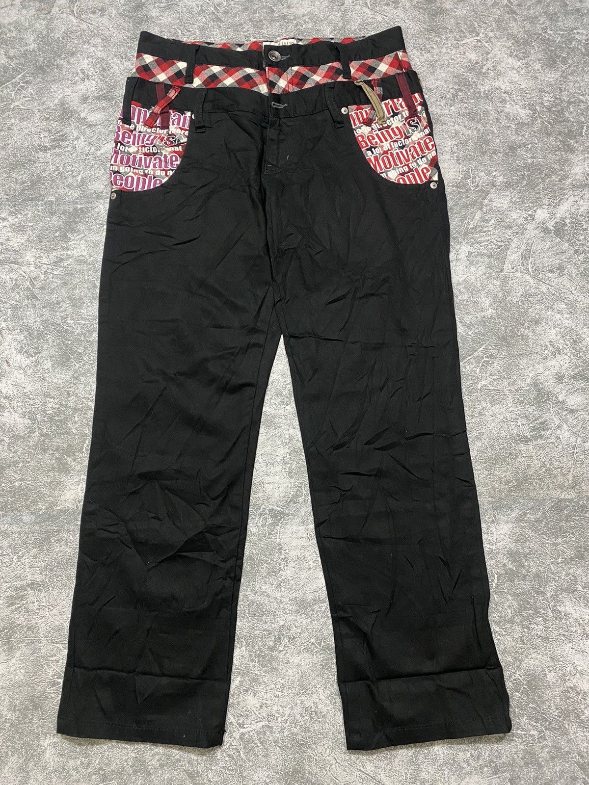 Japanese Brand Nylaus Roll Up Double Waist Pants Size US 30 / EU 46 - 2 Thumbnail