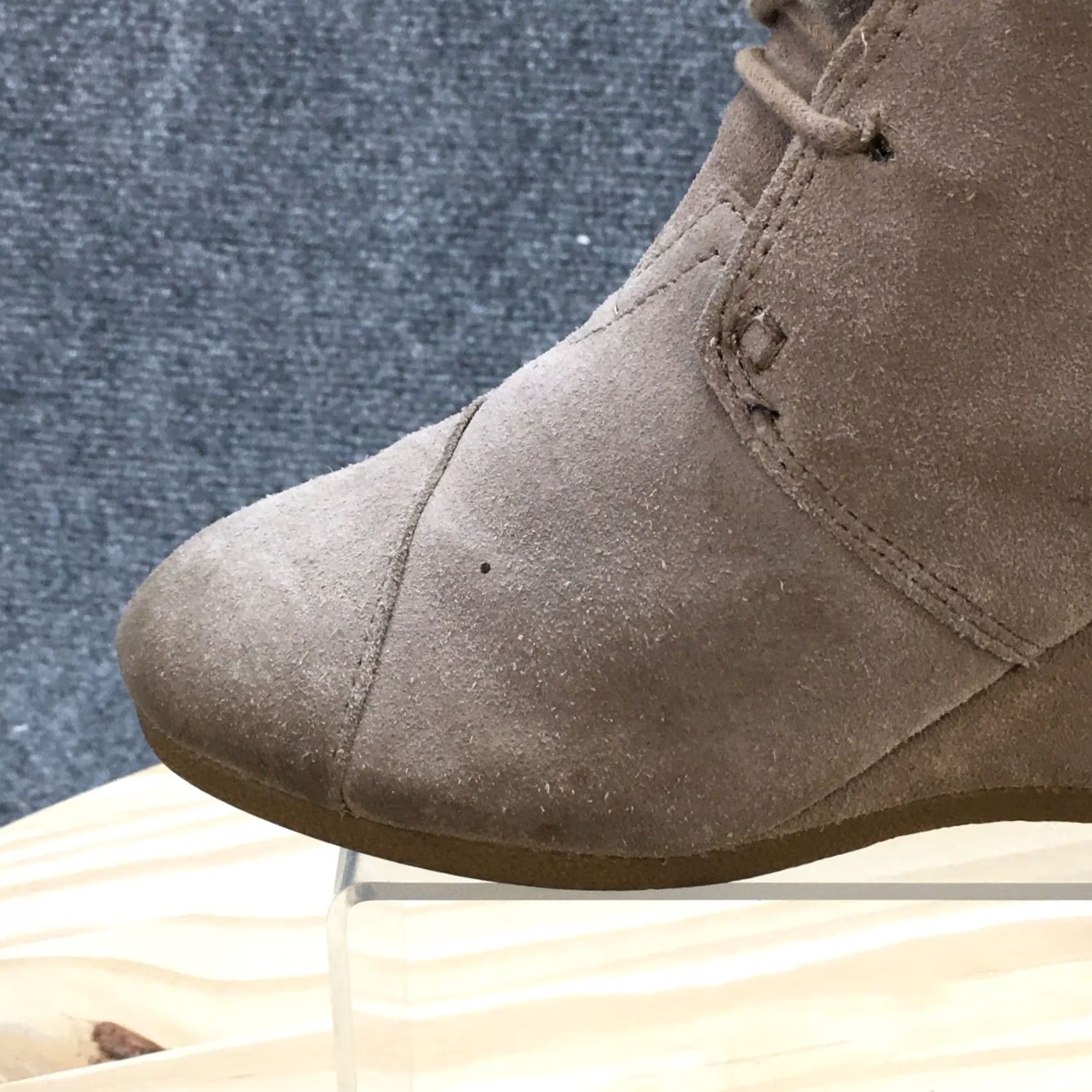 Toms TOMS Boots Womens 6.5 Desert Brown Lace Up Casual Comfort Wedge Ankle Top Shoes Size M / US 6-8 / IT 42-44 - 5 Thumbnail