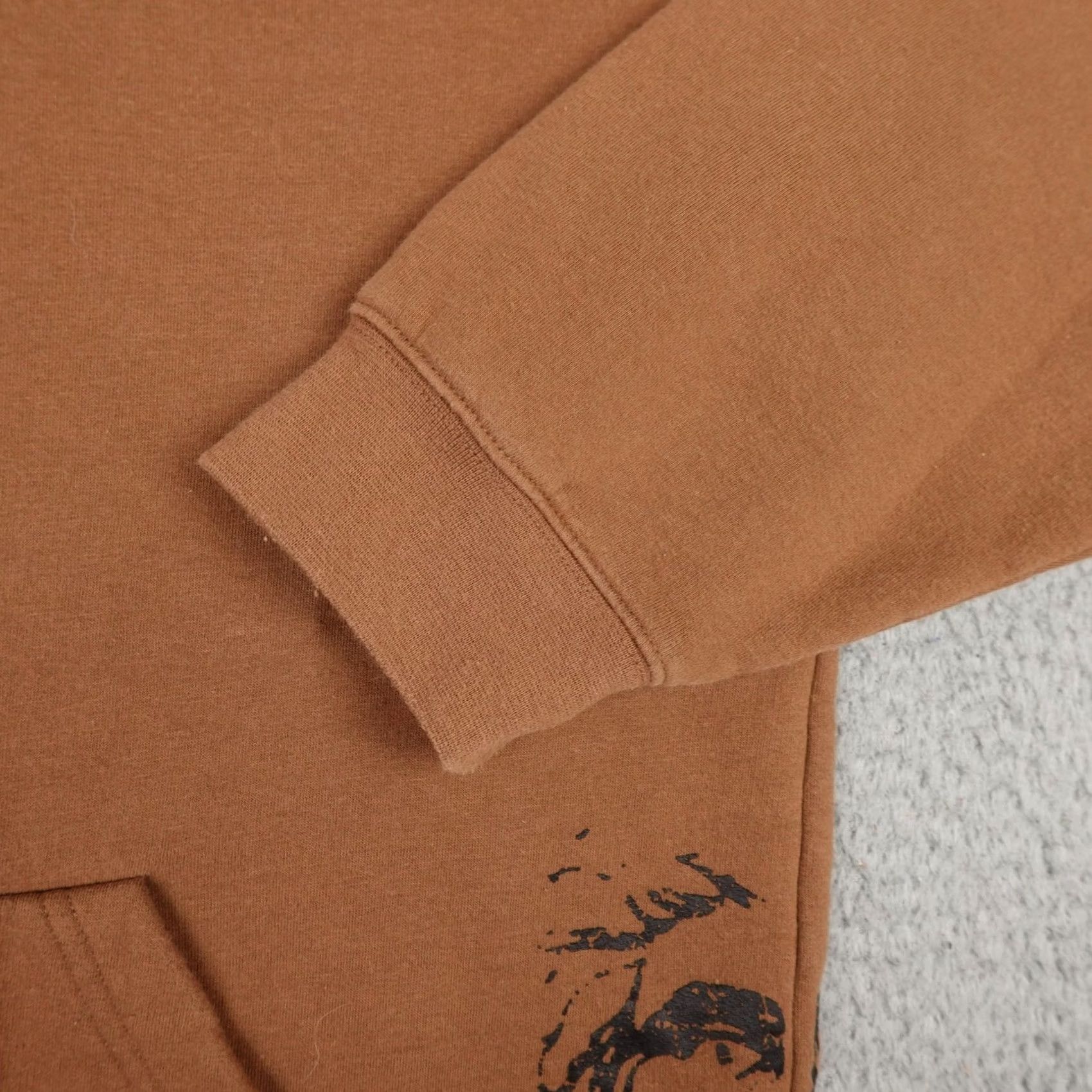 Vintage Outlooks Hoodie Mens Large Brown Pullover Graphic Hip Hop Y2K Grunge Sweatshirt Size US L / EU 52-54 / 3 - 5 Thumbnail