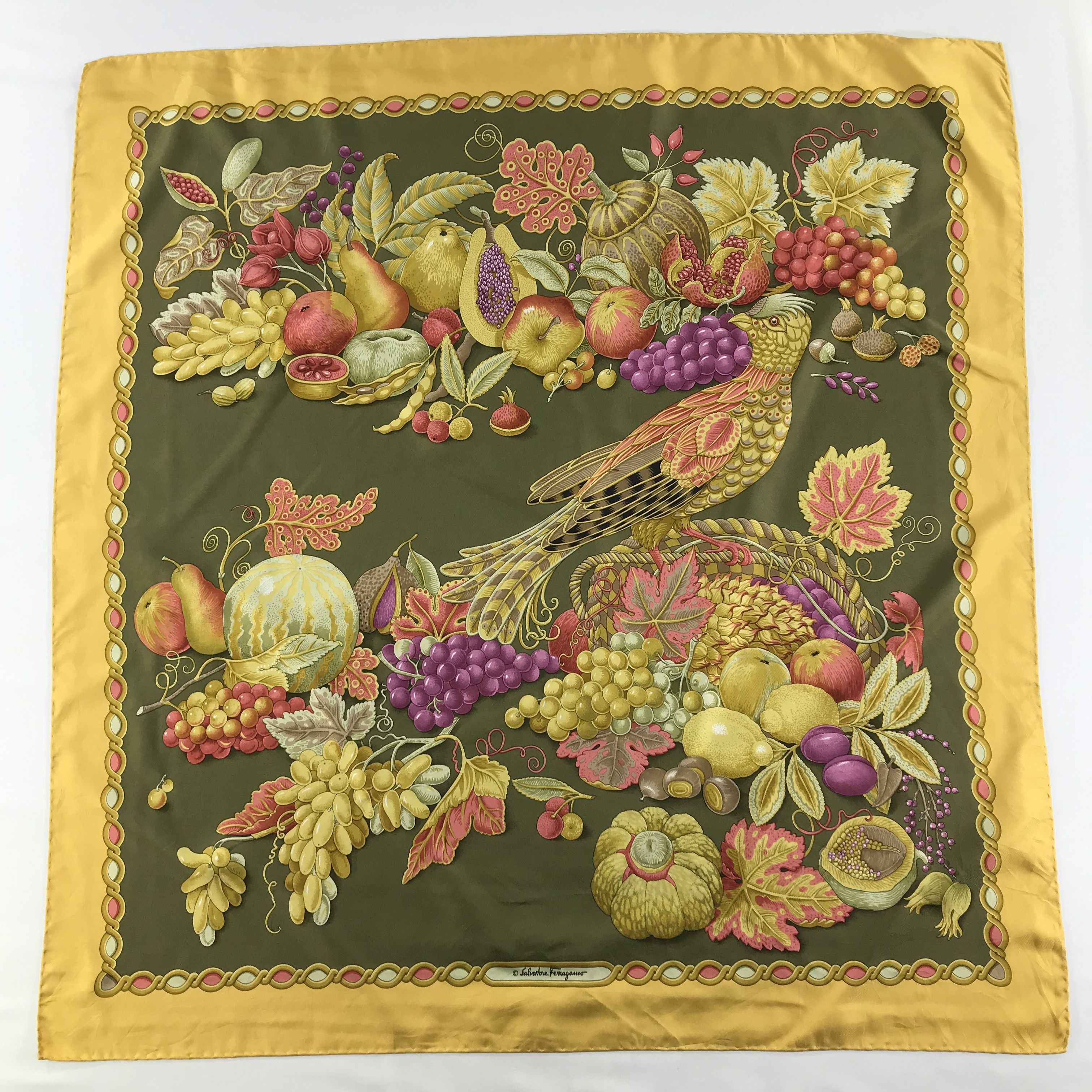 Vintage Vintage Salvatore Ferragamo Silk Scarf Size ONE SIZE - 2 Thumbnail